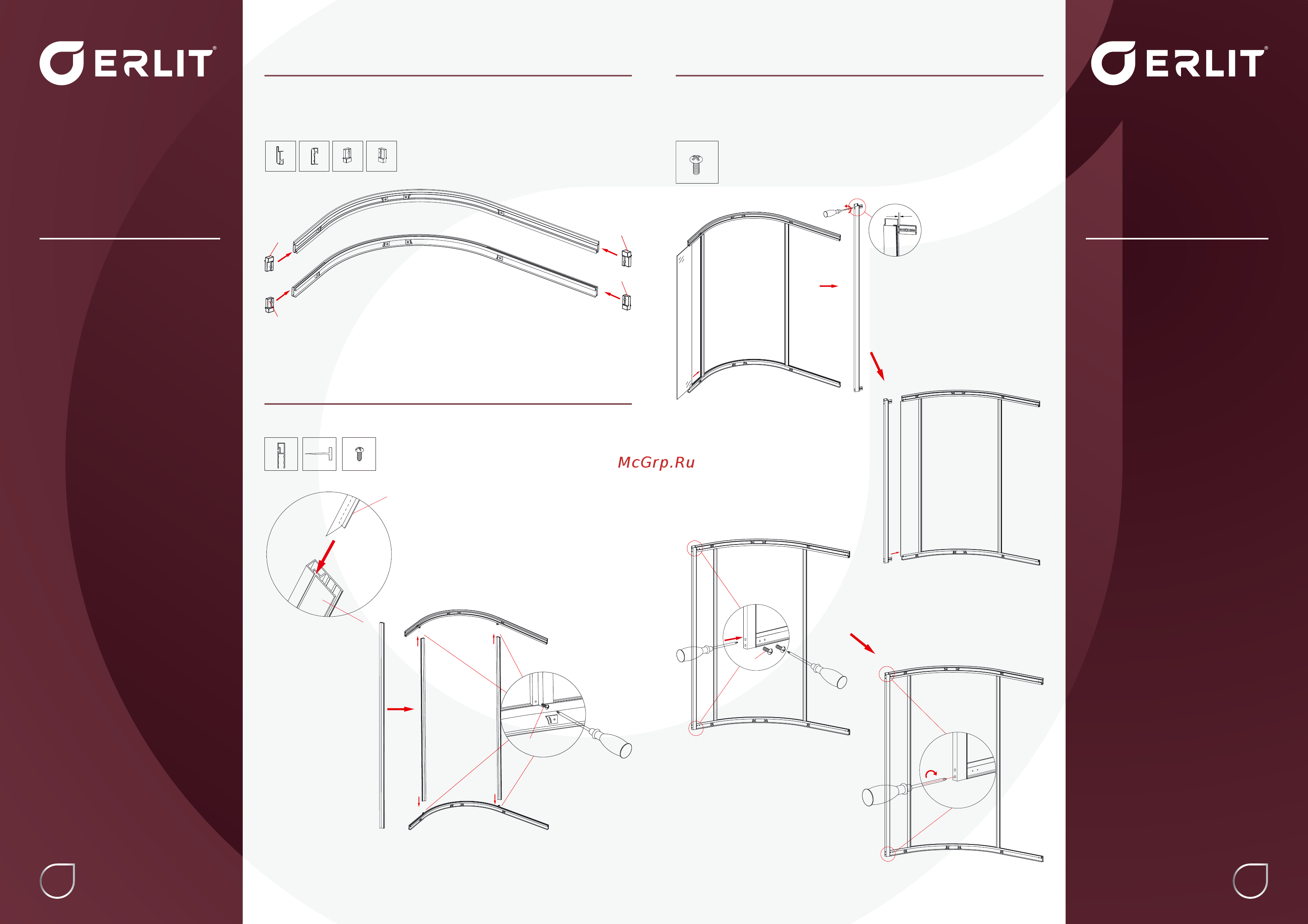 Erlit ER 5512PL-S3 [9/21] Монтаж душевой кабины shower cabin installation