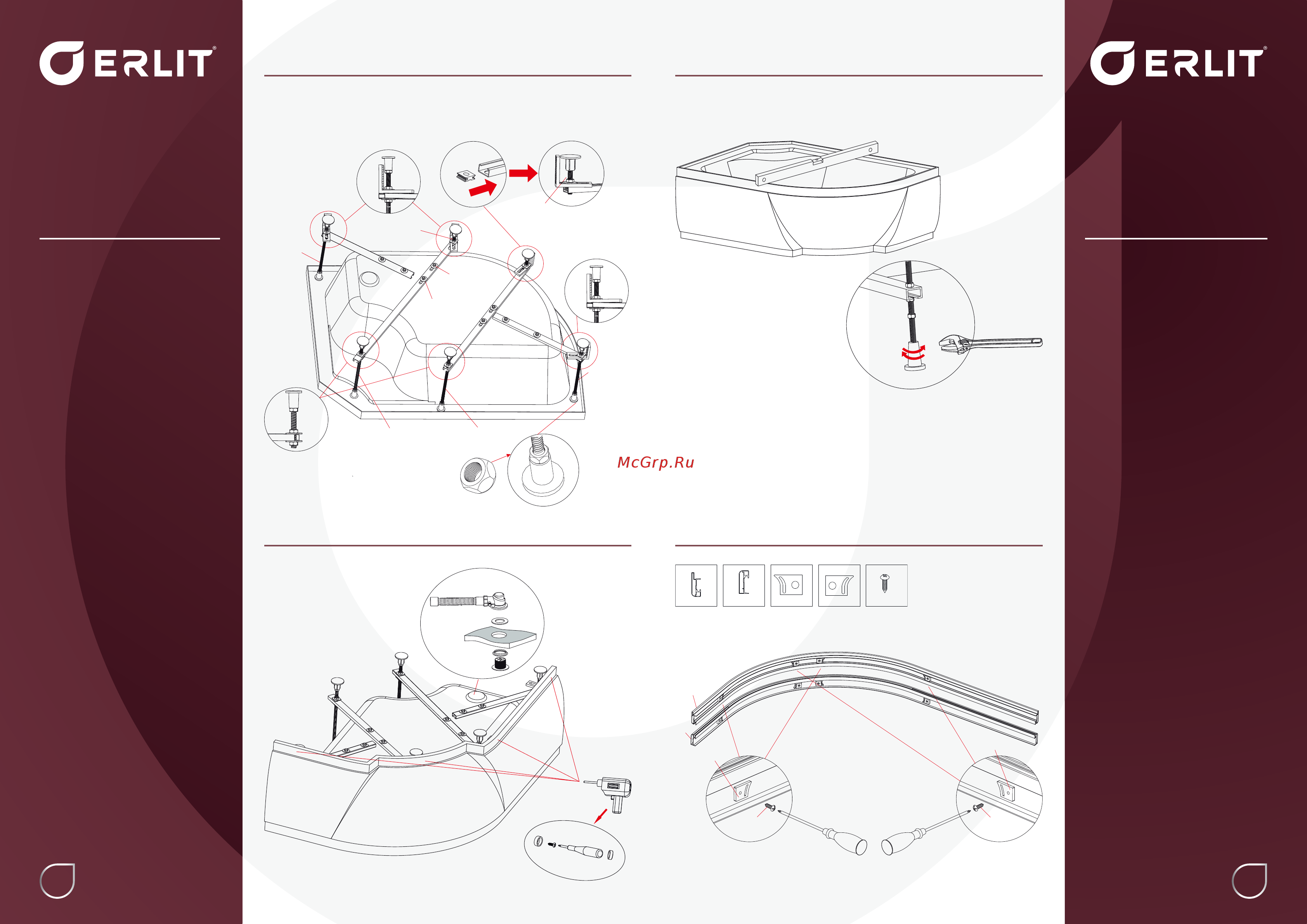 Erlit ER 5512TPL-S3 [8/21] Монтаж душевой кабины shower cabin installation