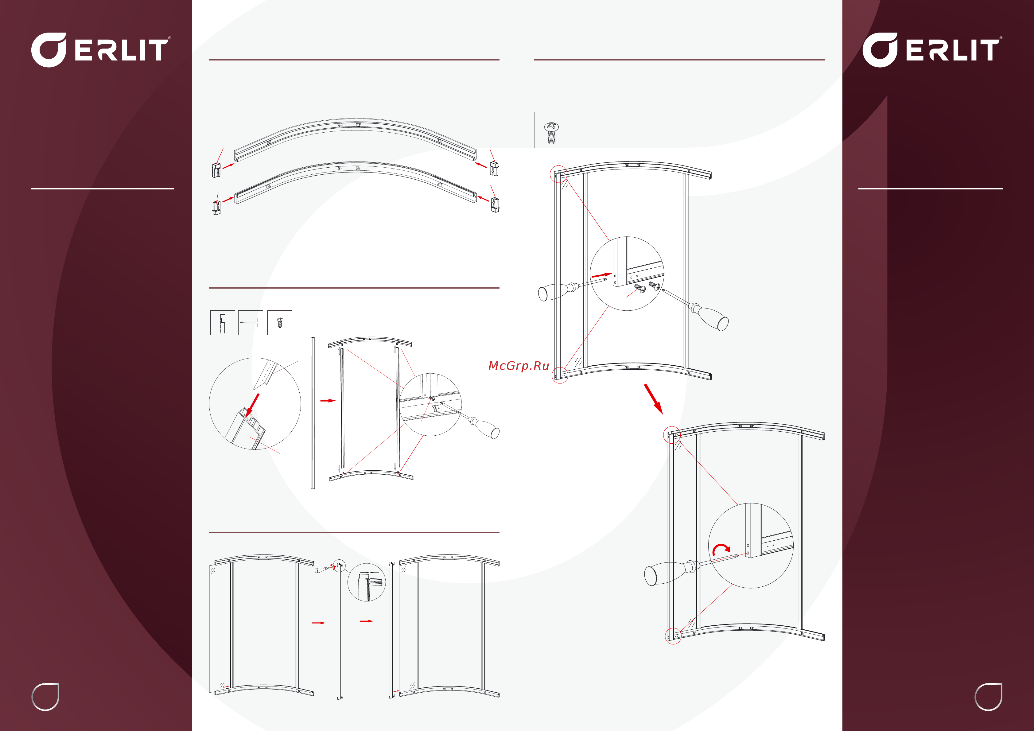 Erlit ER 5509P-S4 [9/21] Монтаж душевой кабины shower cabin installation