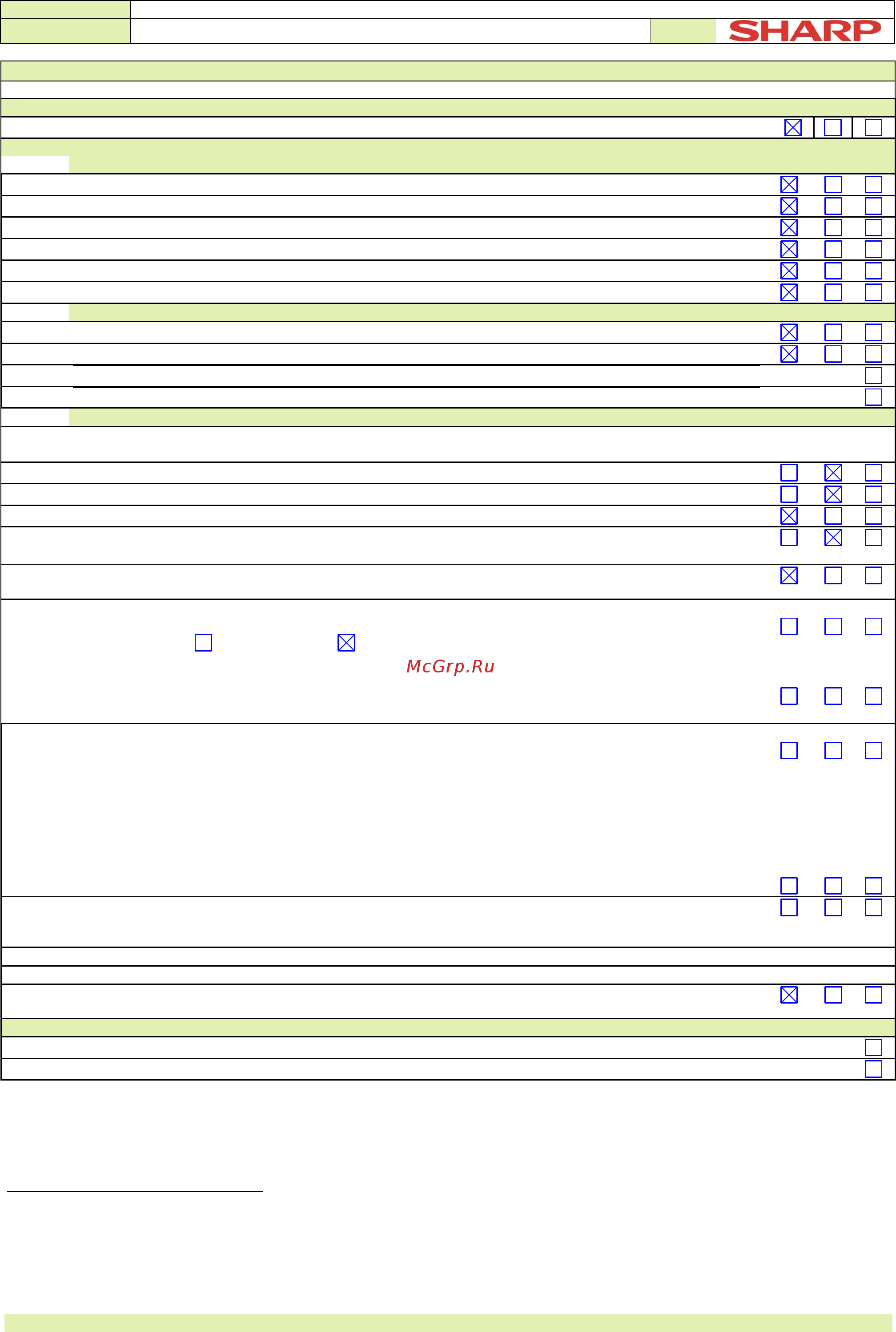 Sharp MX-M1205EE [3/6] Comment no legal limits exist this is a market requirement