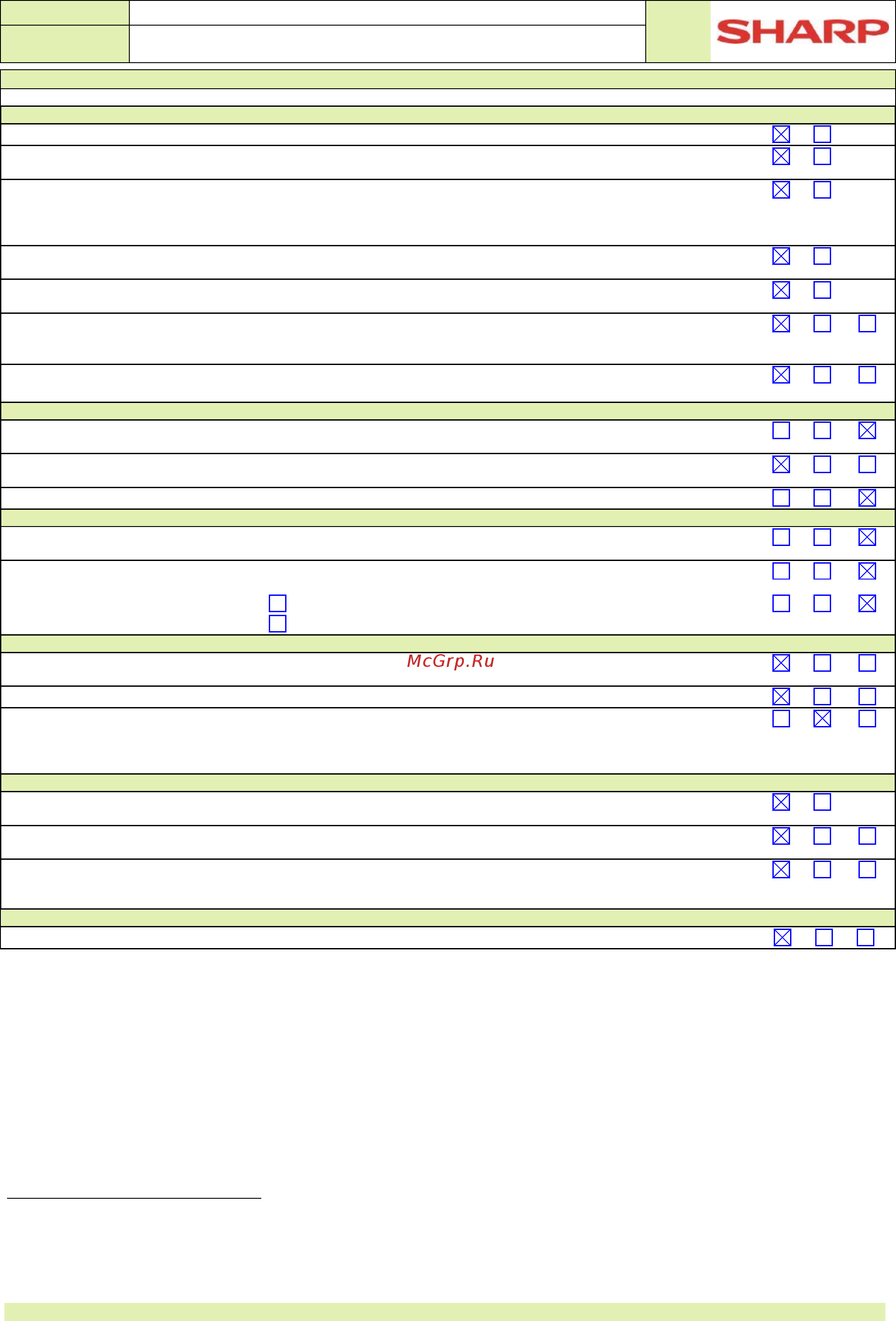 Sharp MX-6240N [2/6] Product environmental attributes legal requirements requirement met