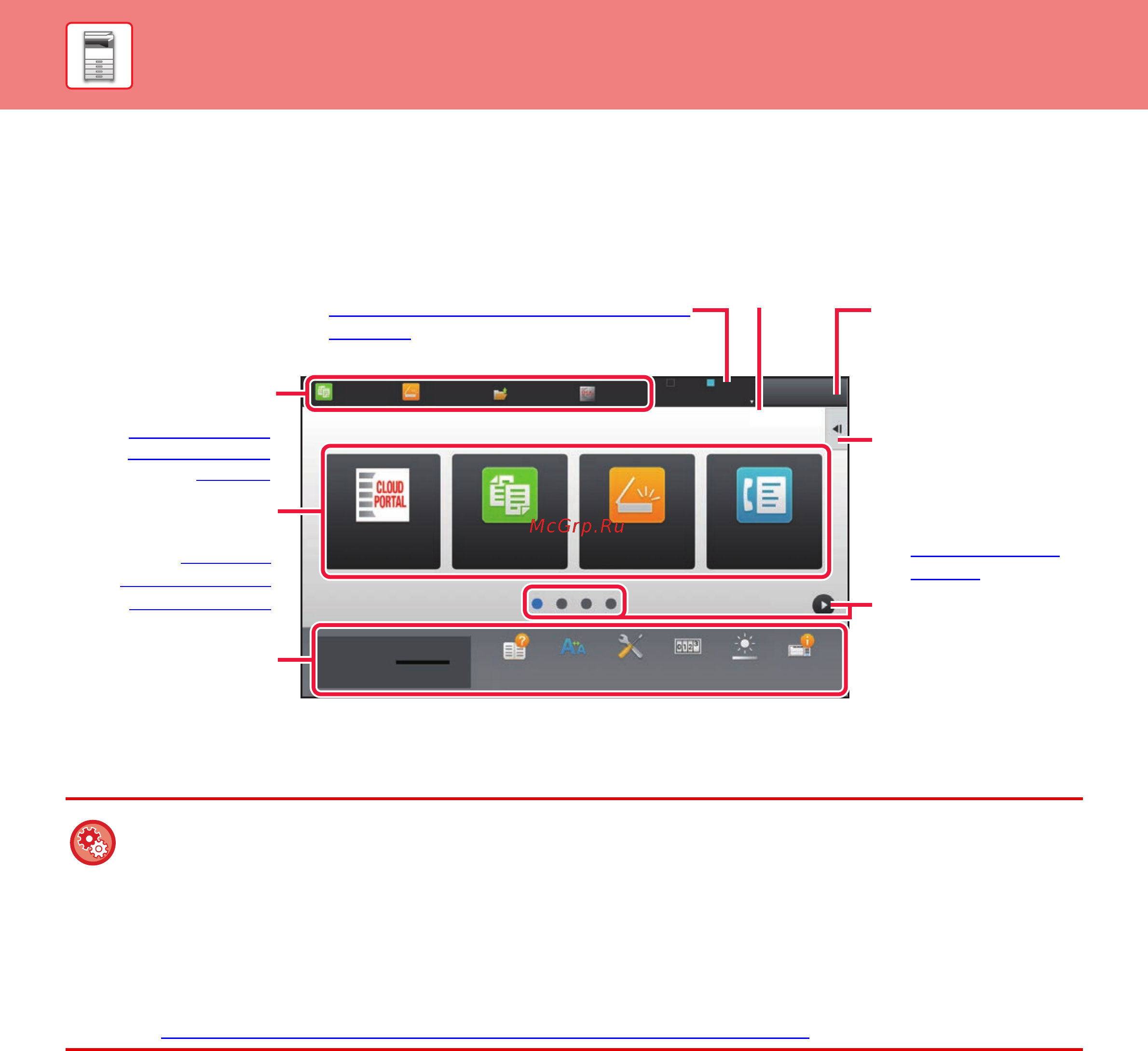 Sharp MX-M6050EE [19/902] Главный экран