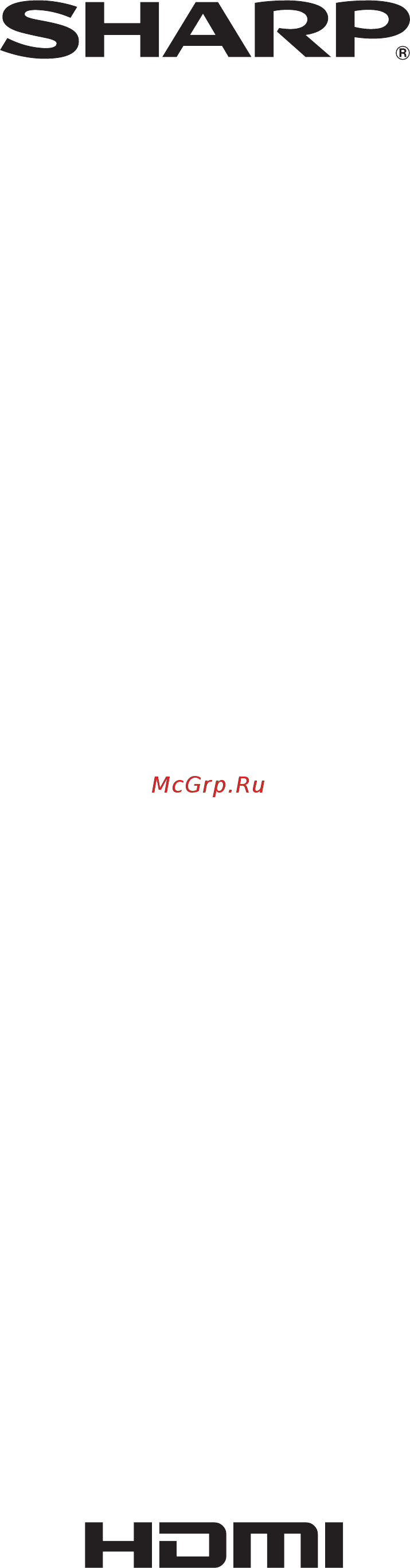 Sharp PN-Y436 Инструкция по эксплуатации онлайн