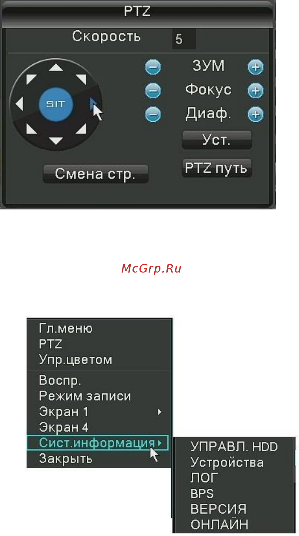 AltCam DVR423 [9/26] Системная информация