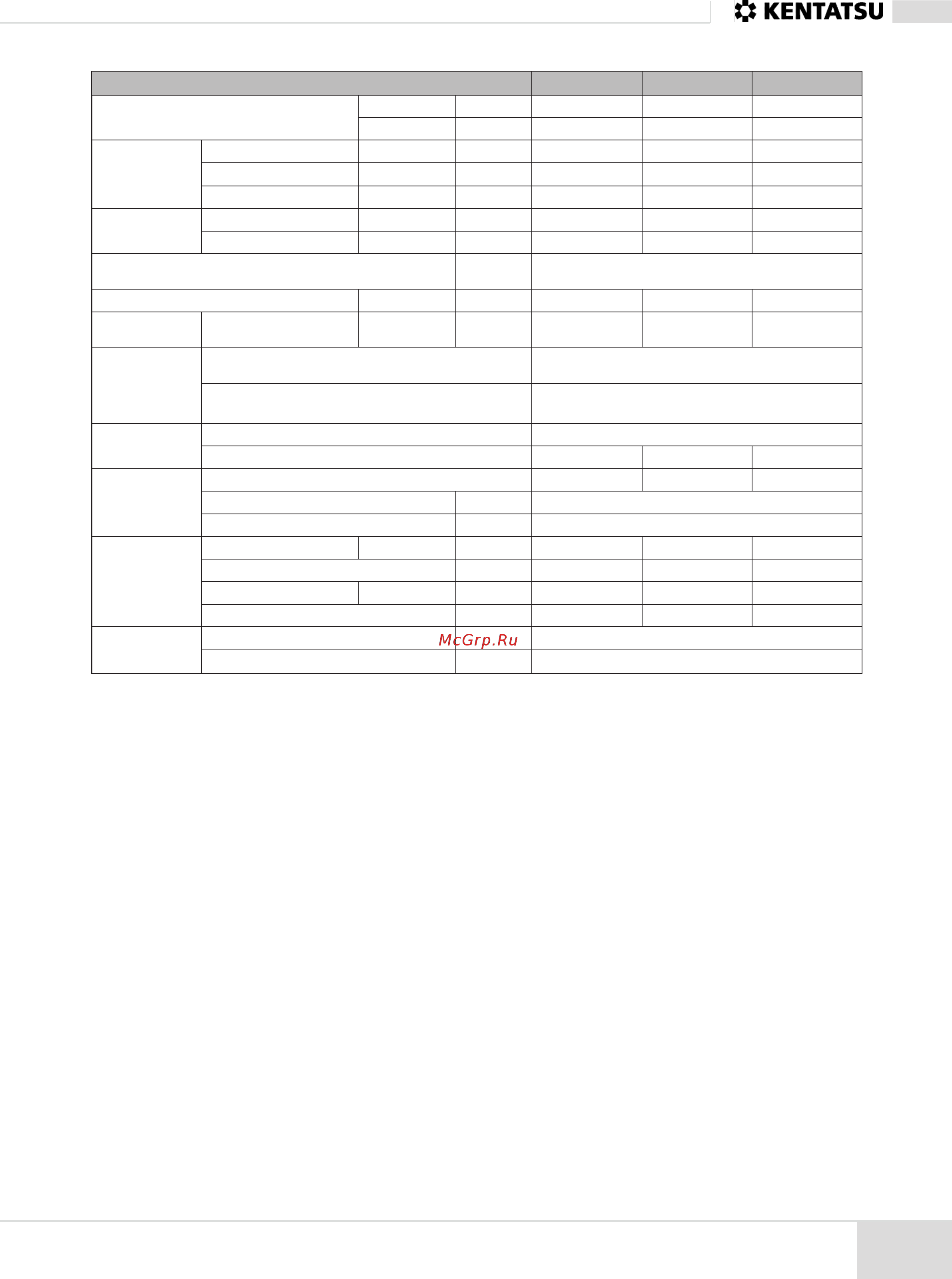 Kentatsu KFHC78H0EN1 [11/28] Технические характеристики