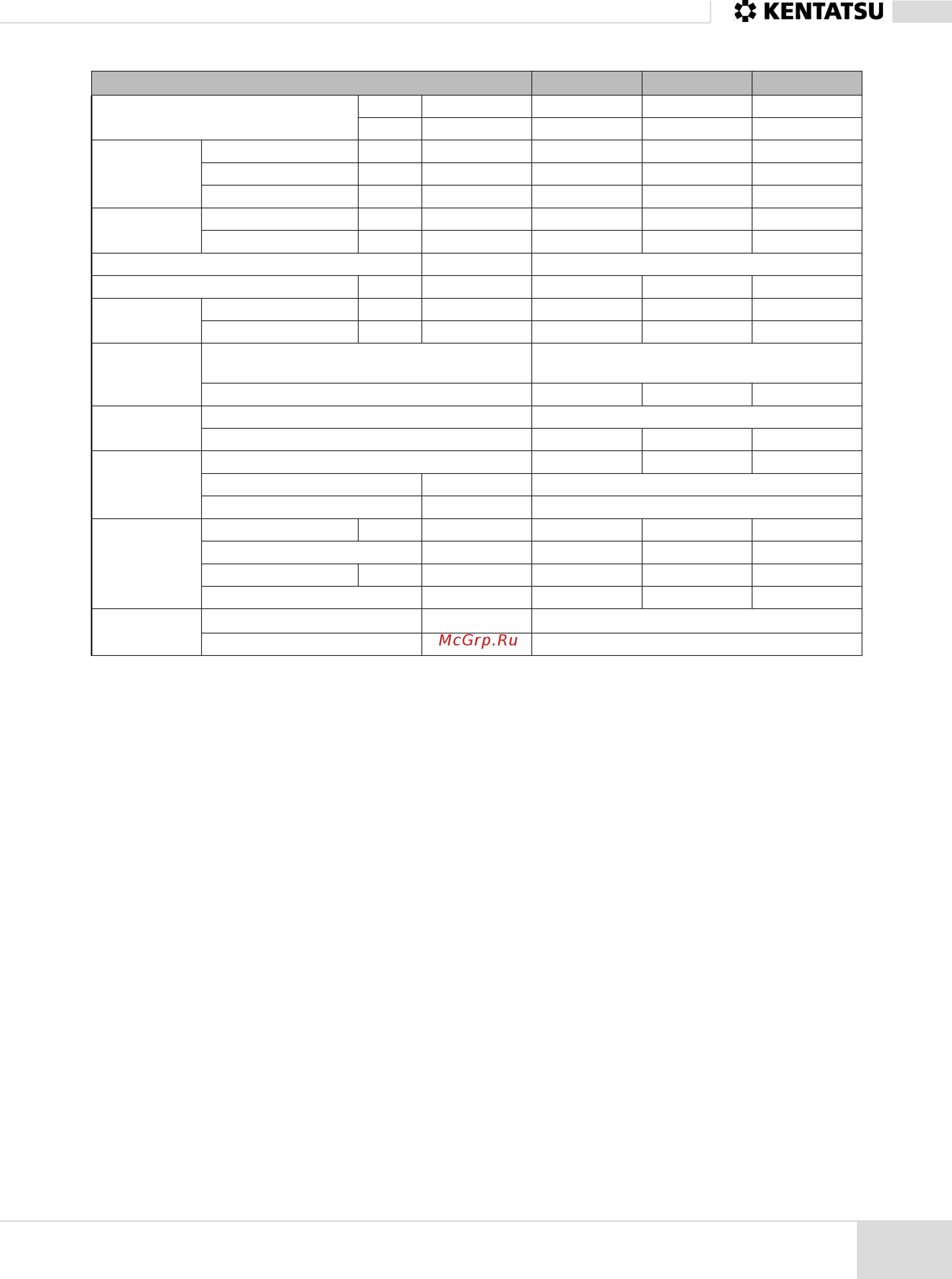 Kentatsu KFHC78H0EN1 [9/28] Технические характеристики
