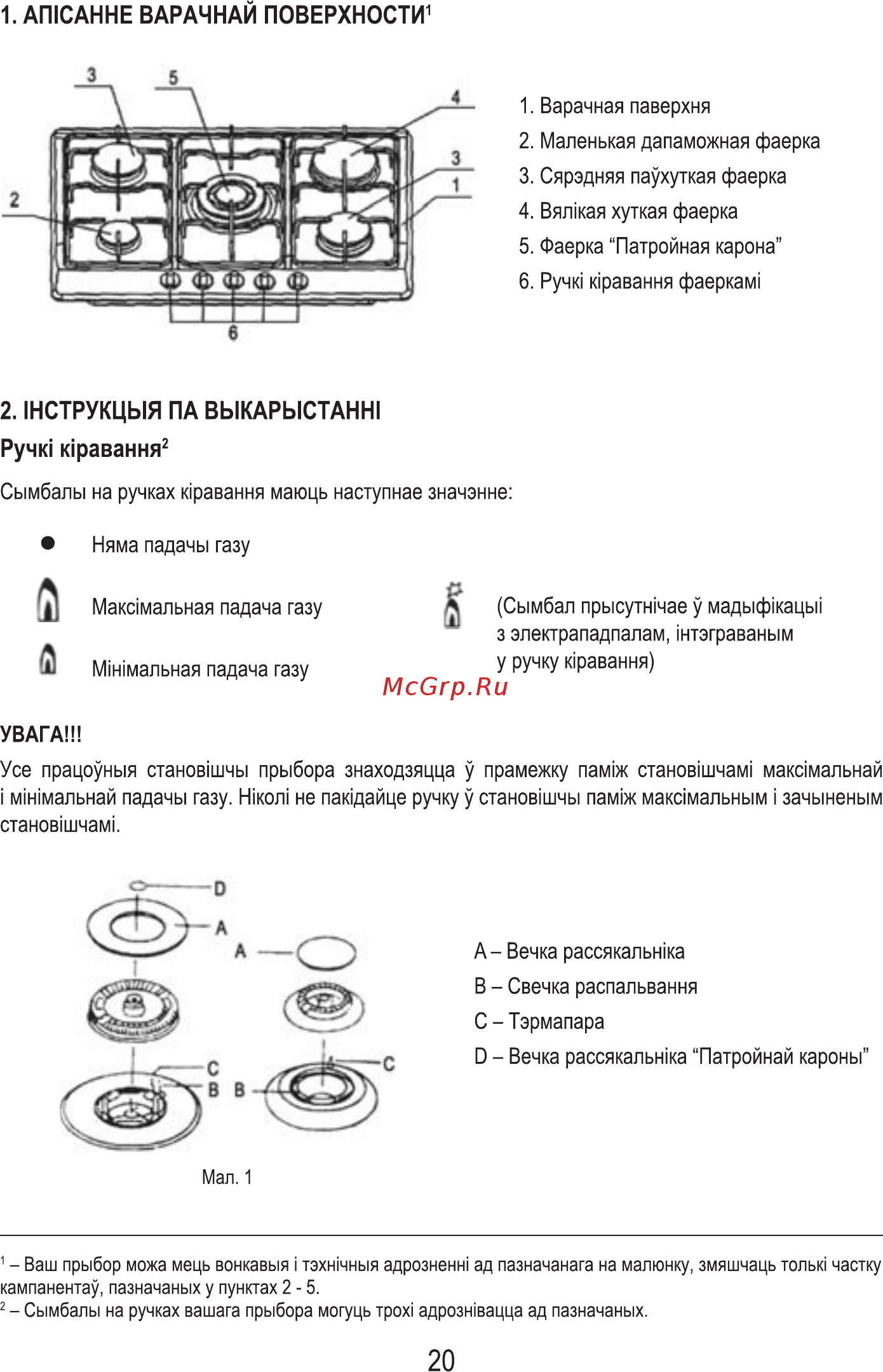 MBS PG-610BL [22/100] Ап1санне варачнай поверхност