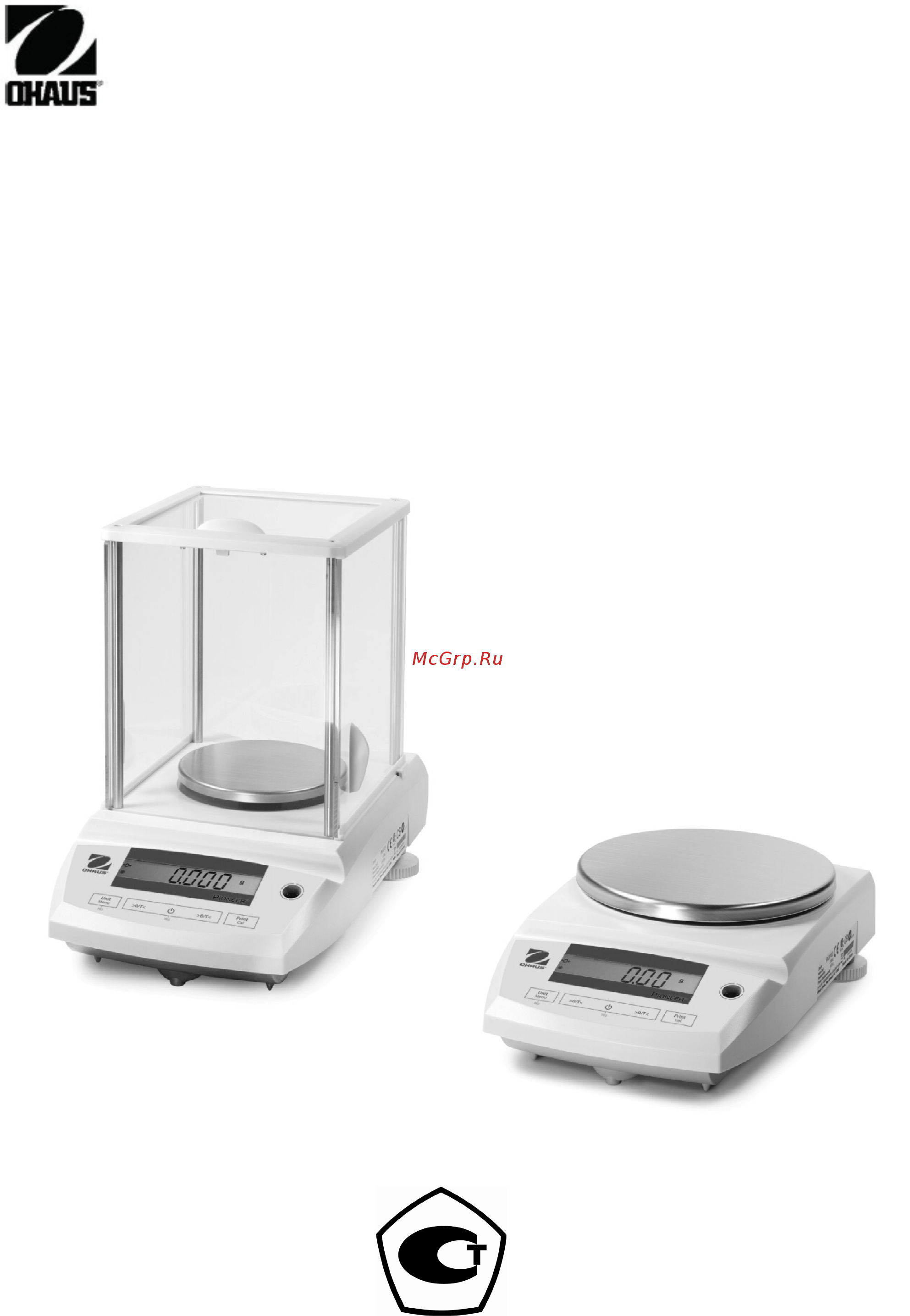 OHAUS Pioneer PA214C Руководство по эксплуатации онлайн