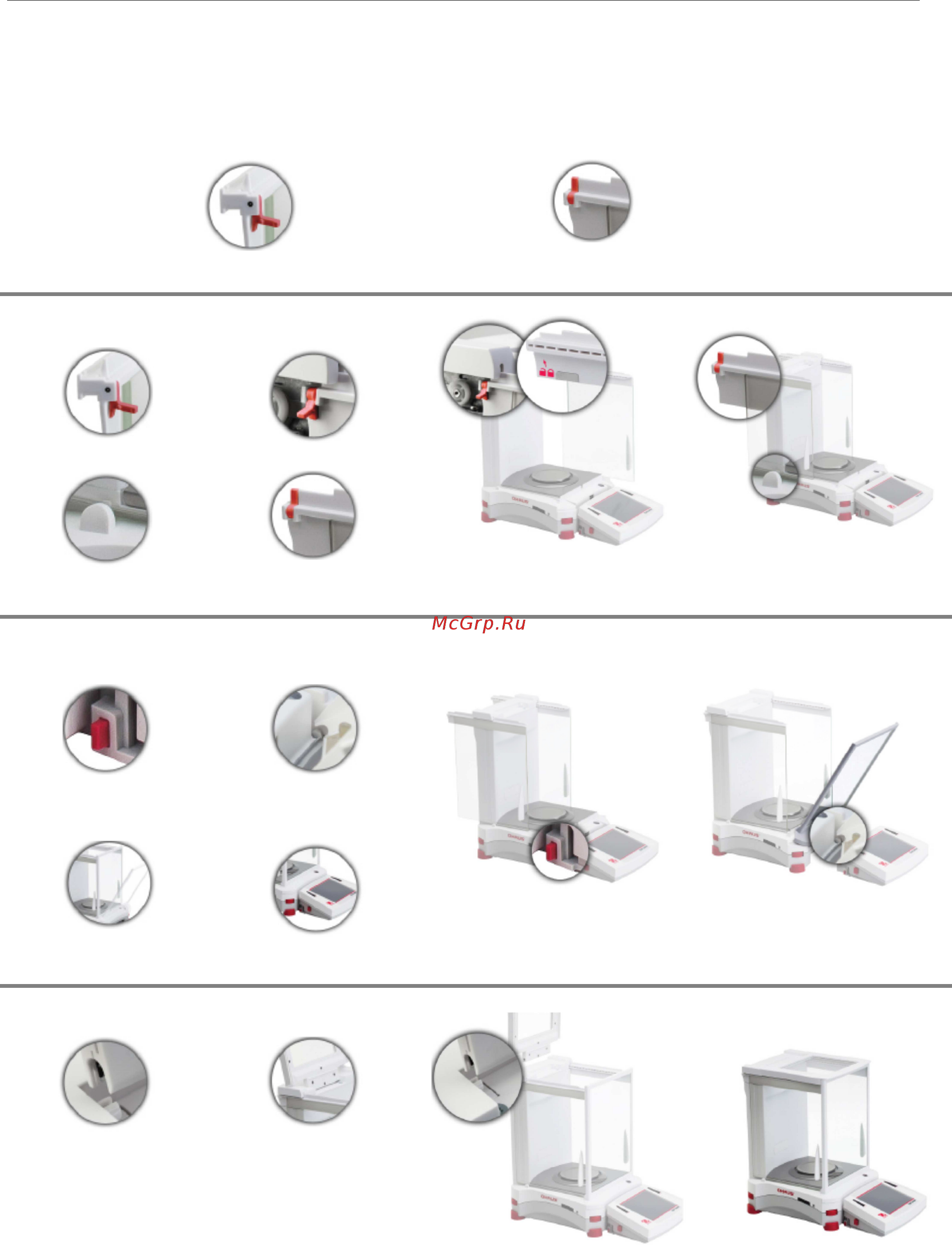 OHAUS Explorer EX423 [10/152] Установка боковой дверки