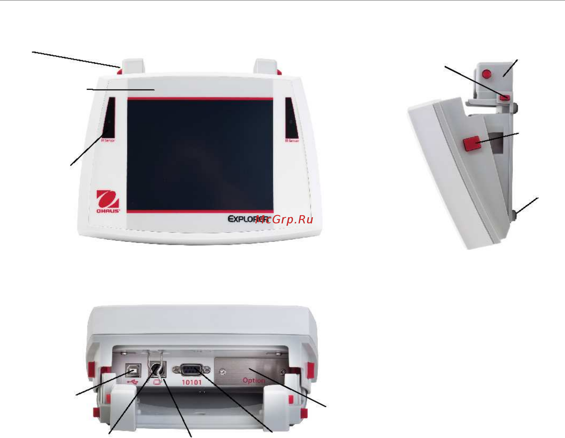 OHAUS Explorer EX423 [19/152] Основные элементы терминал