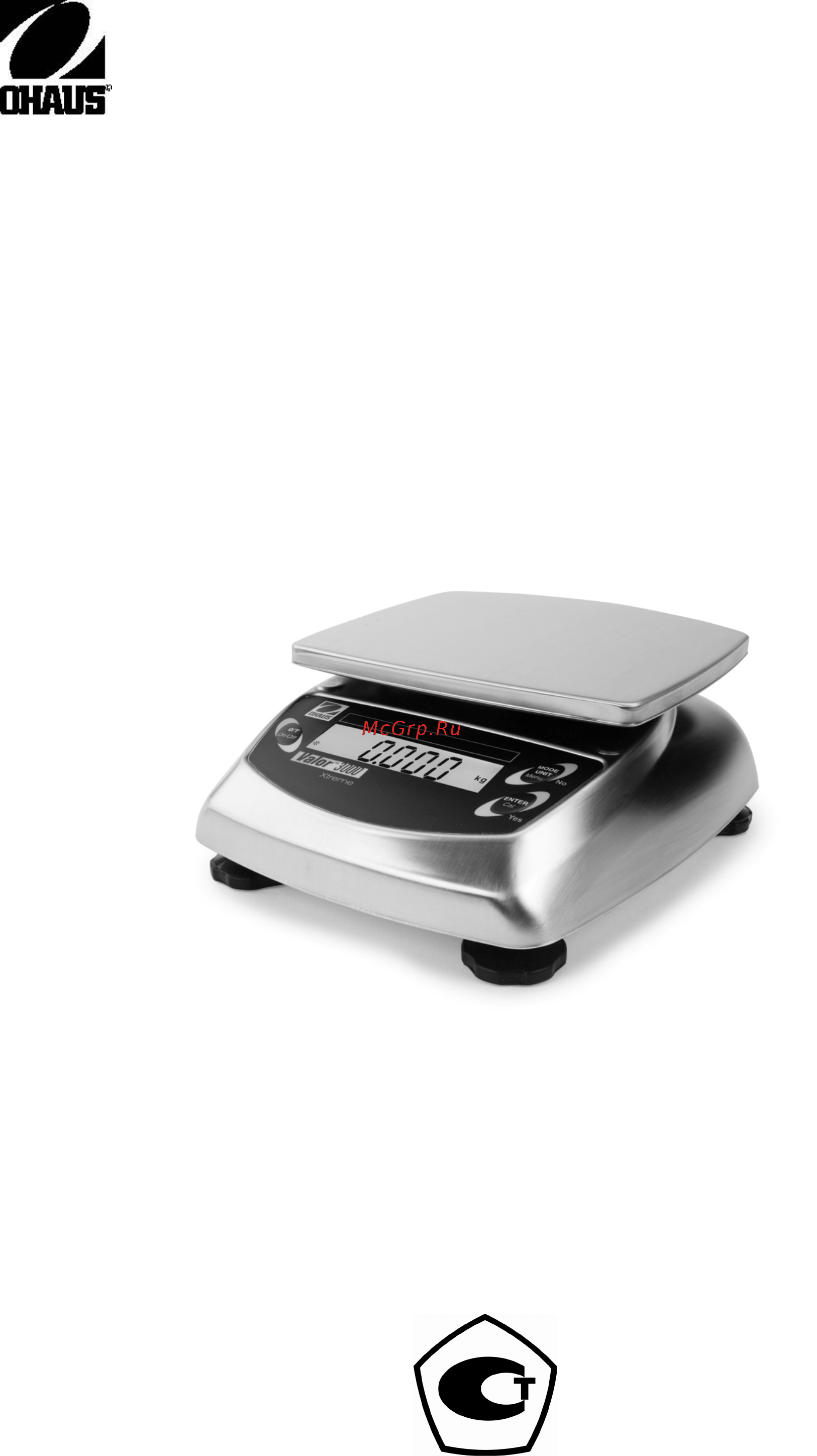 OHAUS Valor 3000 V31XW301 Инструкция по эксплуатации онлайн
