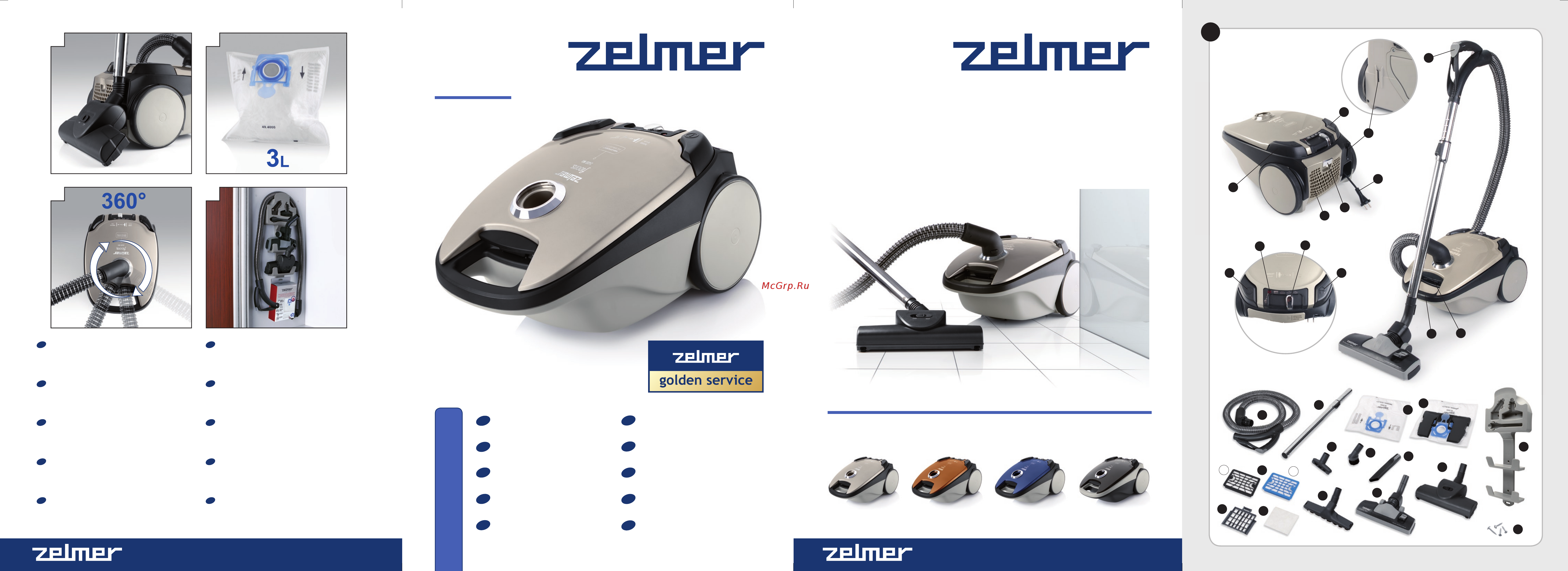 Zelmer Flooris VC1006.0ST Инструкция по эксплуатации онлайн