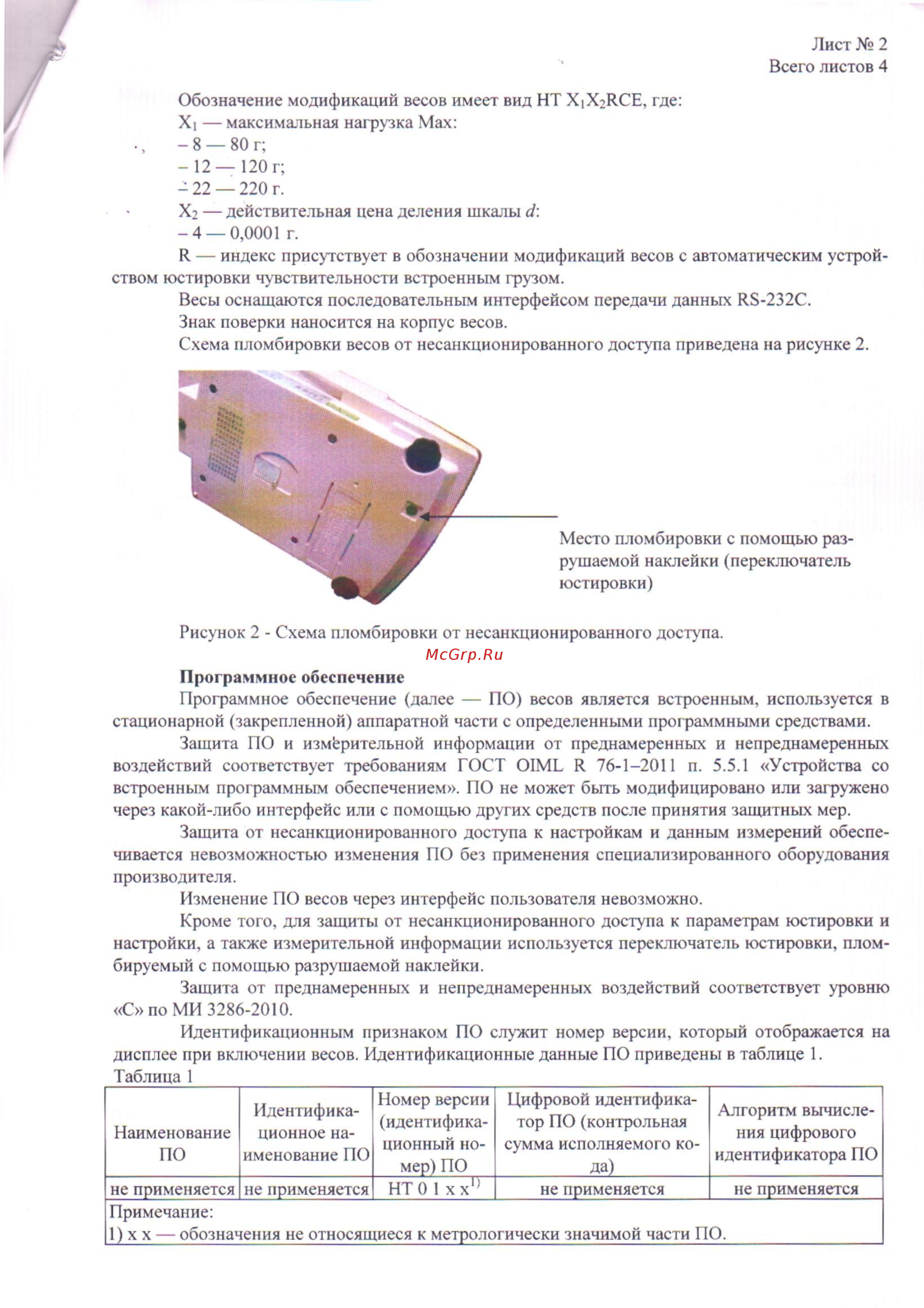 ViBRA HT 84RCE Описание типа средства измерений онлайн [2/4] 325464
