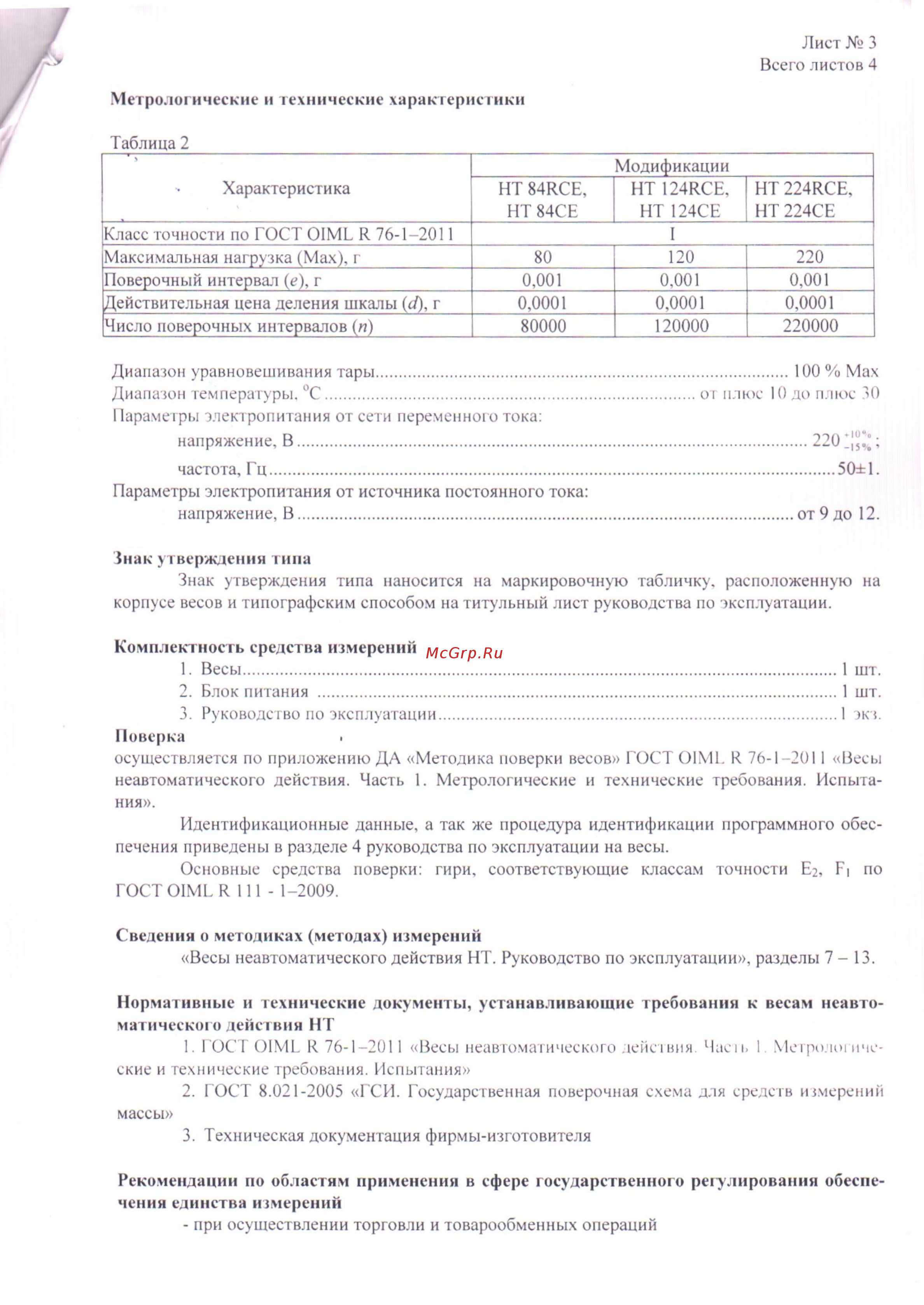 ViBRA HT 84CE Описание типа средства измерений онлайн [3/4] 325463
