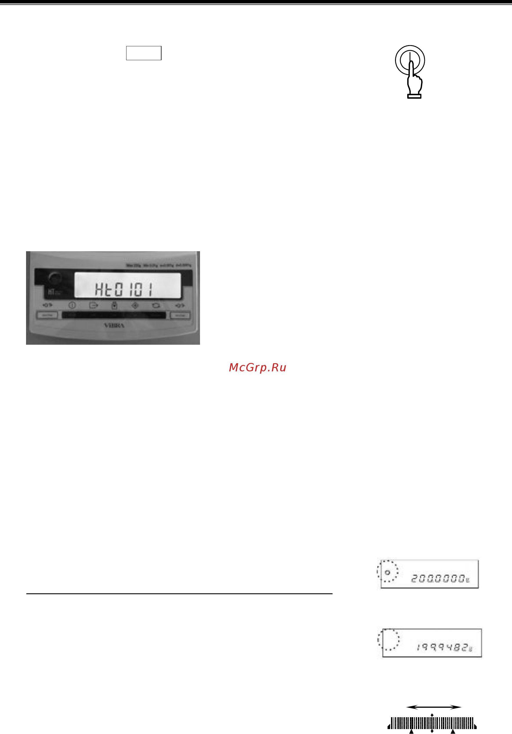 ViBRA HT 84RCE [13/83] Взвешивание