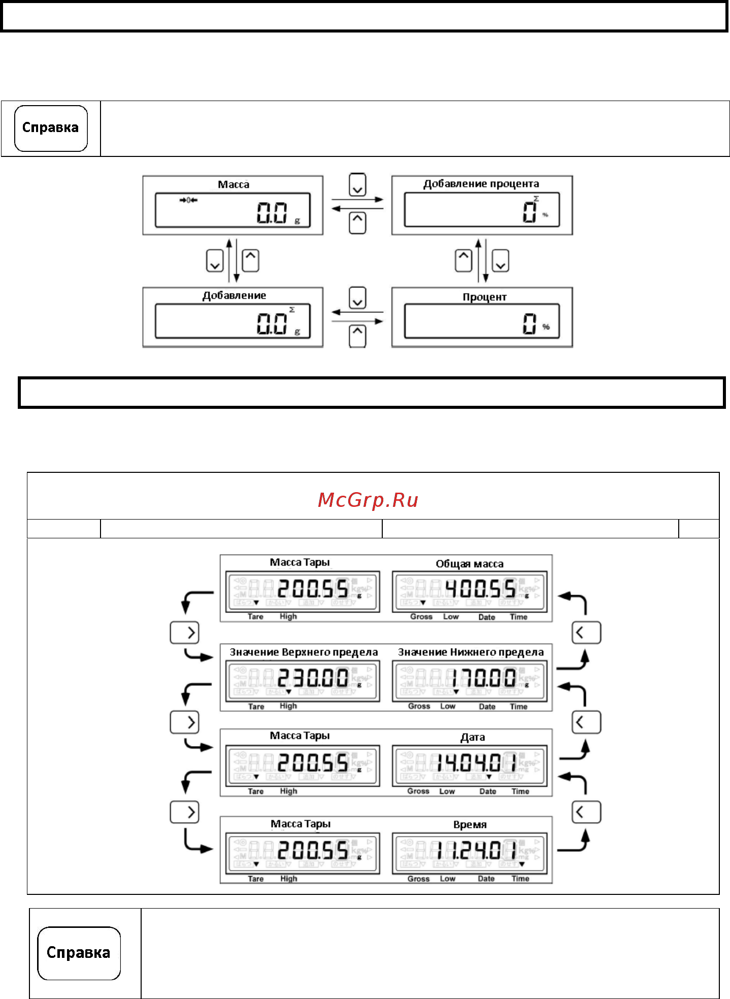 ViBRA FZ 30K0.1GEx-i02 [22/108] 5 выбор индикации основного lcd дисплея
