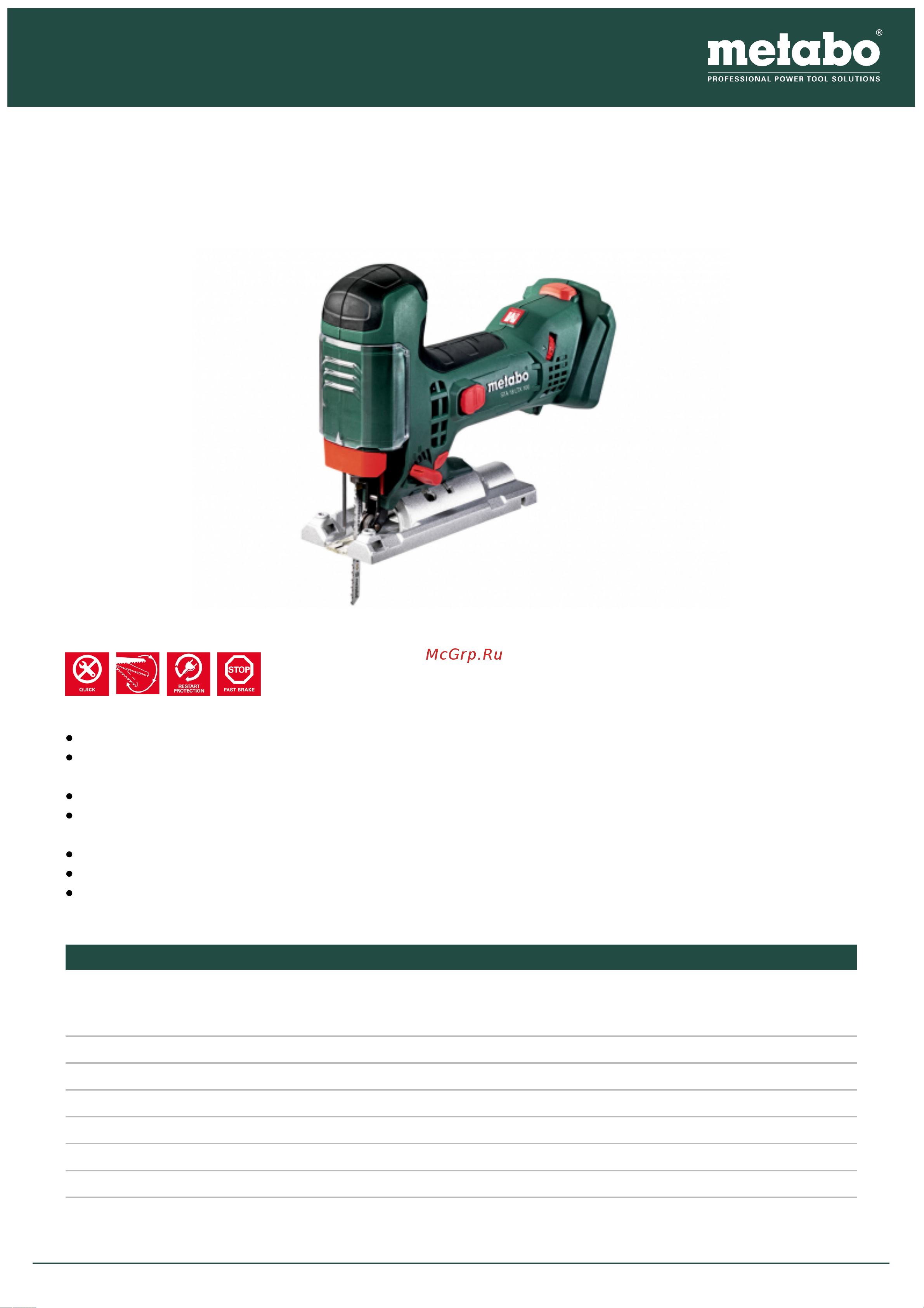 Metabo STA 18 LTX 100 (601002840) Инструкция по эксплуатации онлайн