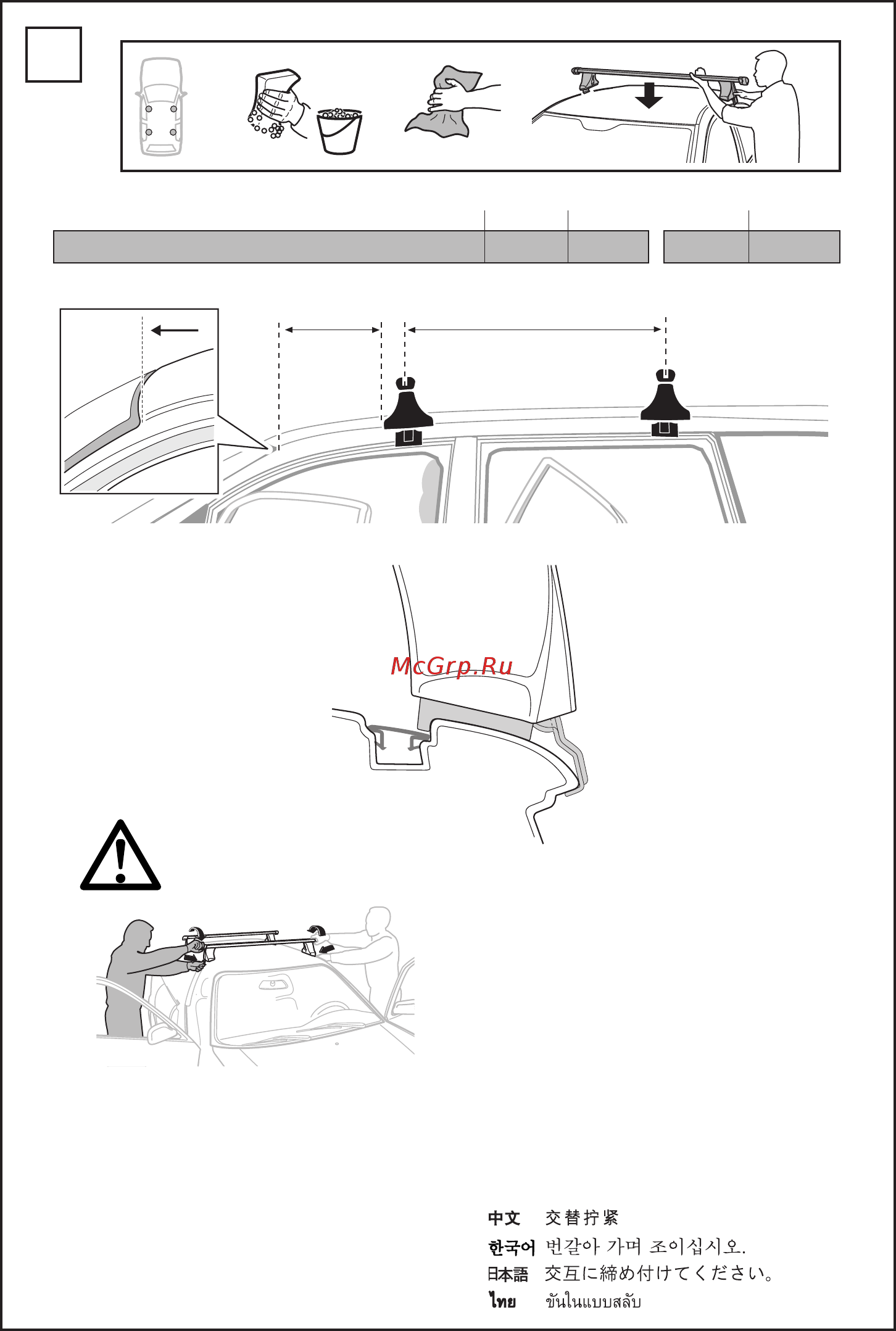 Thule 1102 [6/8] Honda cr v 5 dr suv 97 01 350 mm 700 mm 13