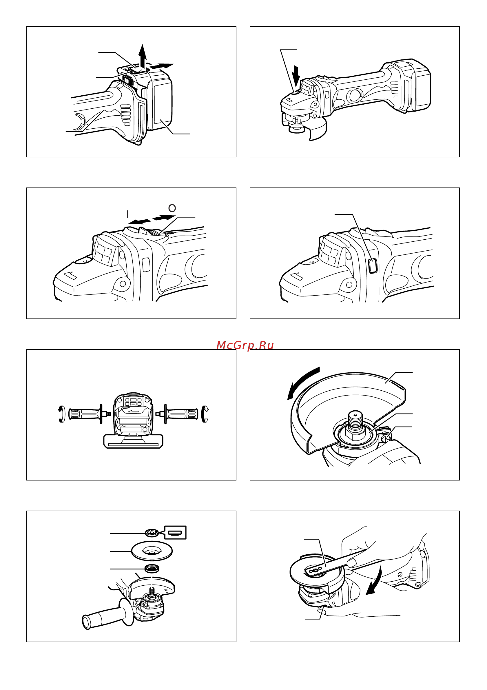 Makita DGA452Z аккумуляторная без акк. и з.у Инструкция по эксплуатации онлайн [2/32] 671988