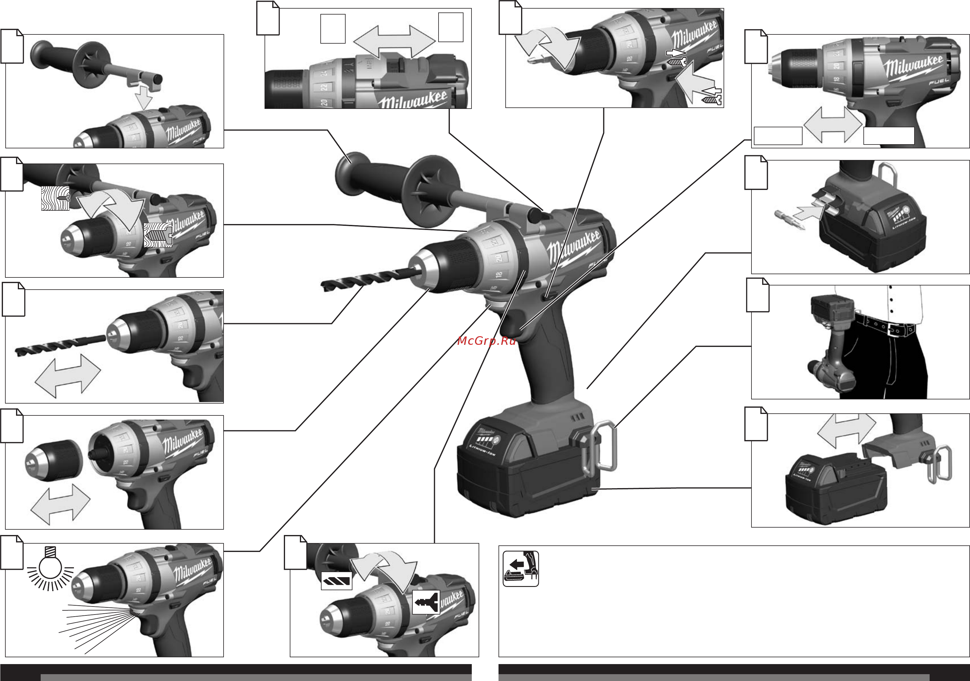 Milwaukee M18 CDD-32C [3/38] Start stop