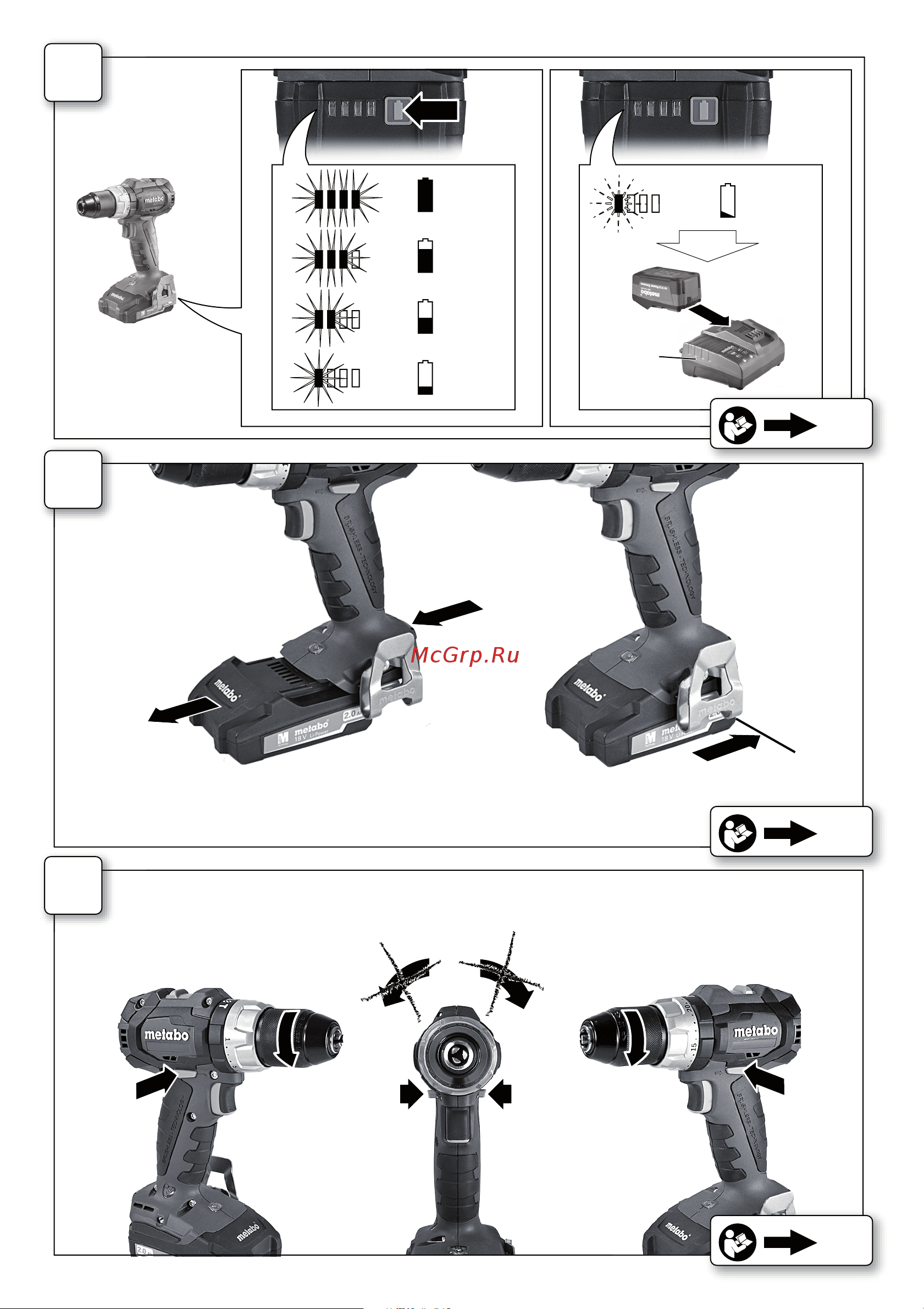 Metabo SB 18 LT BL 602316550 Инструкция по эксплуатации онлайн [3/68] 330458