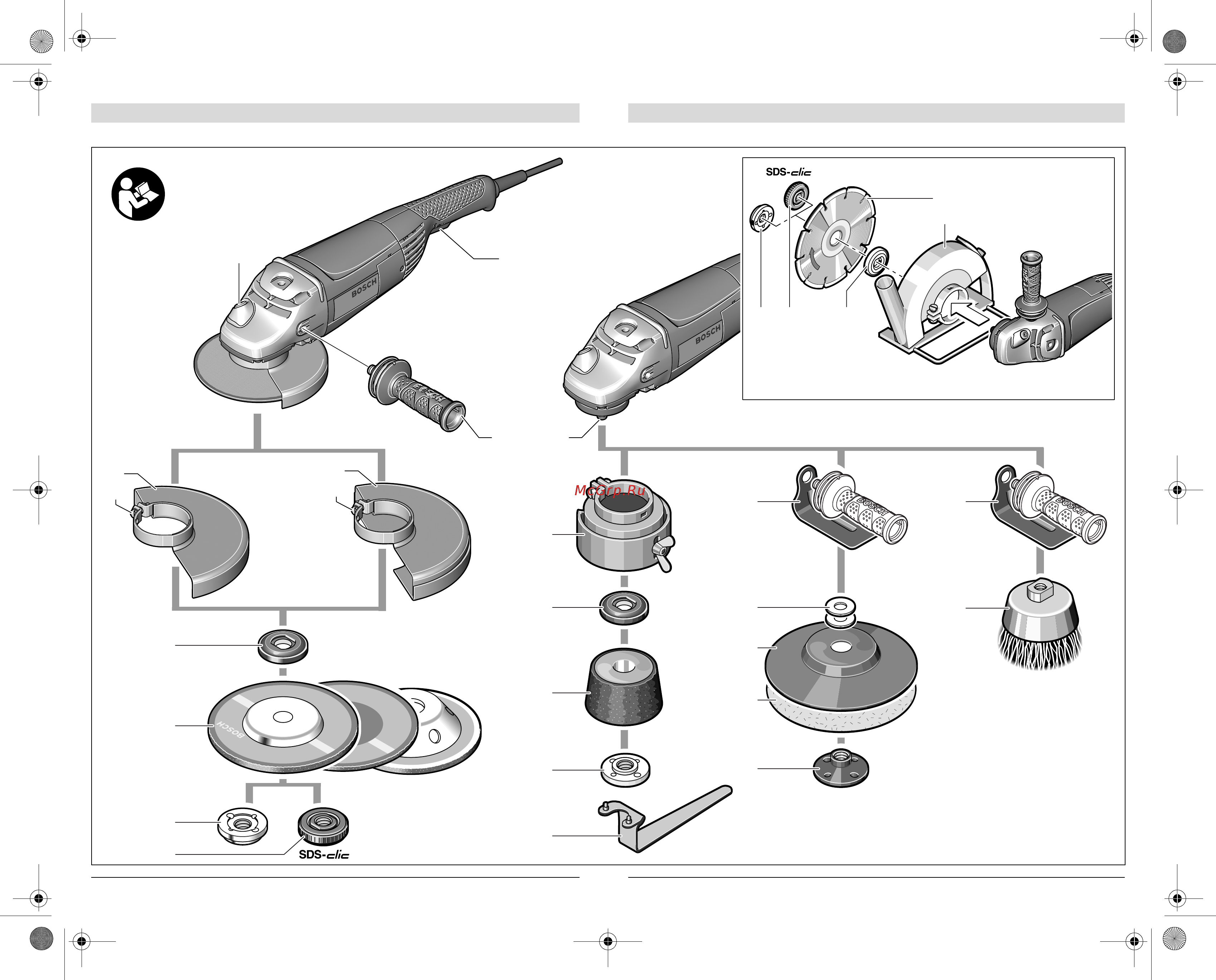 Bosch GWS 22-230 H Professional (0601882103) Инструкция по эксплуатации онлайн [4/389] 507786