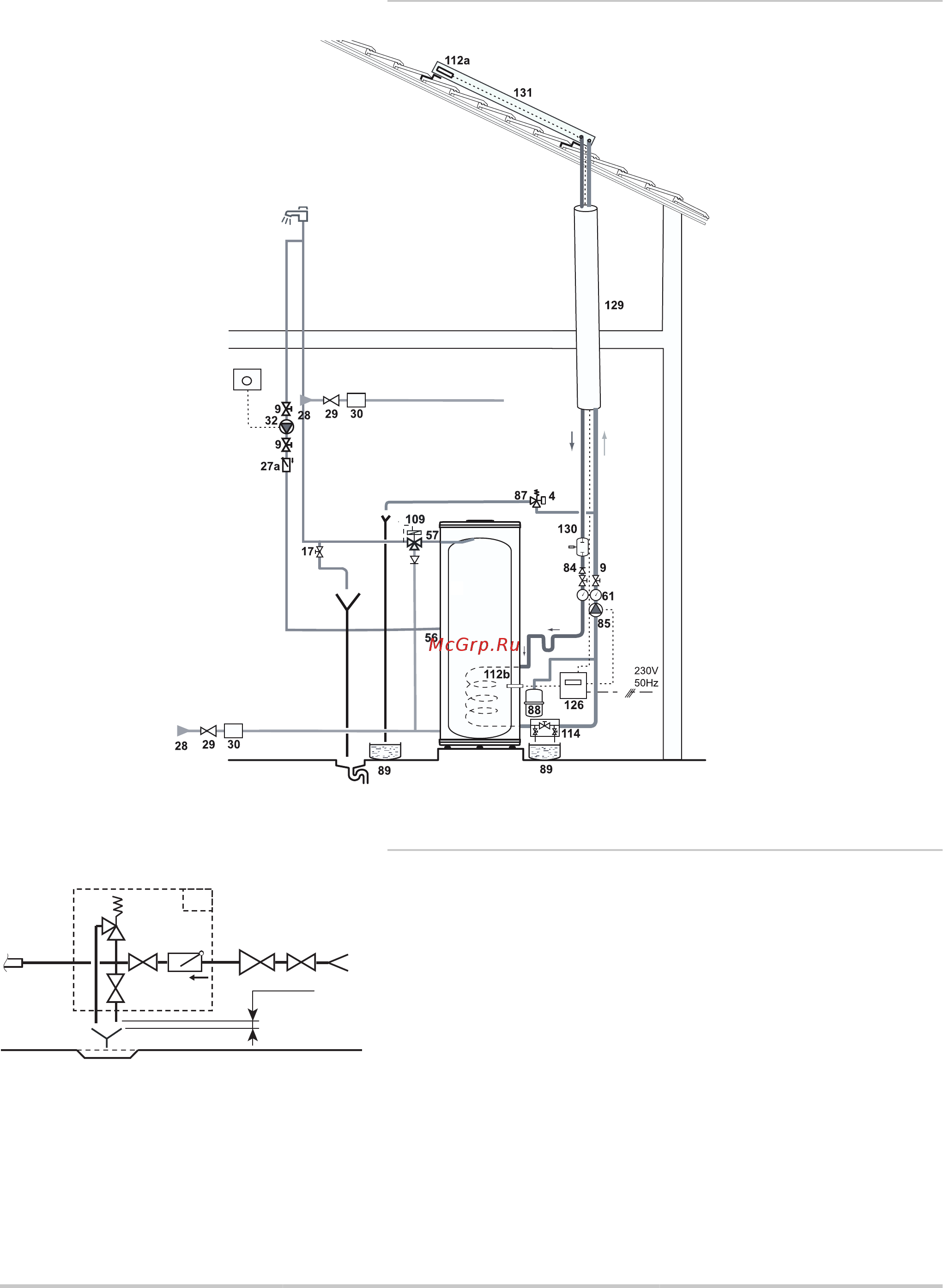Baxi UBVT 200 SC [23/40] Схема только с контуром солнечной установки
