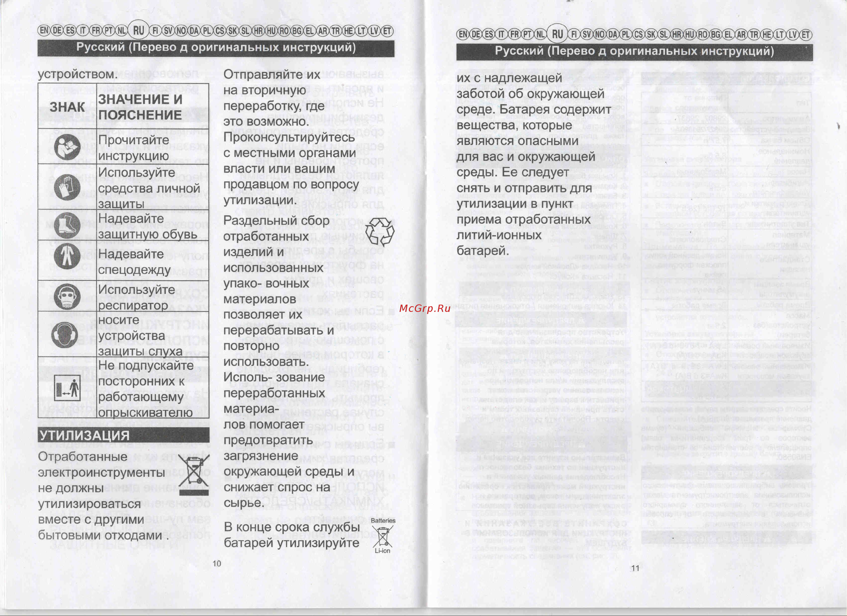 Greenworks GSP1250K2 (5103507UB) Инструкция по эксплуатации онлайн [8/10] 669608