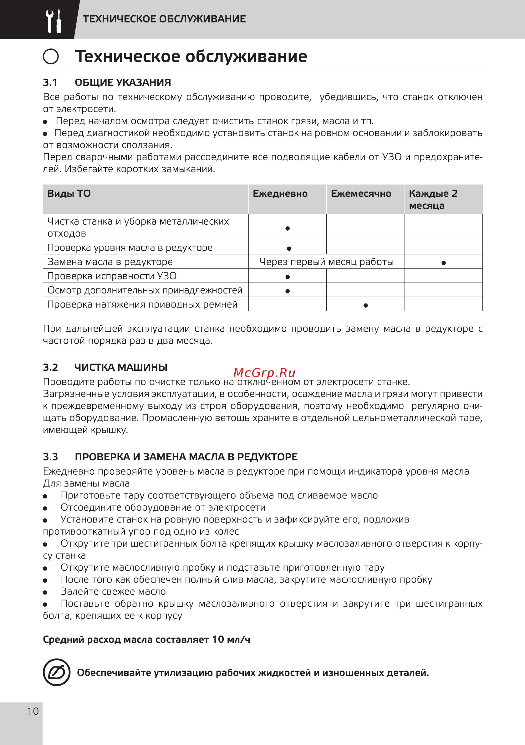 Grost RC-50М01 [12/16] Техническое обслуживание