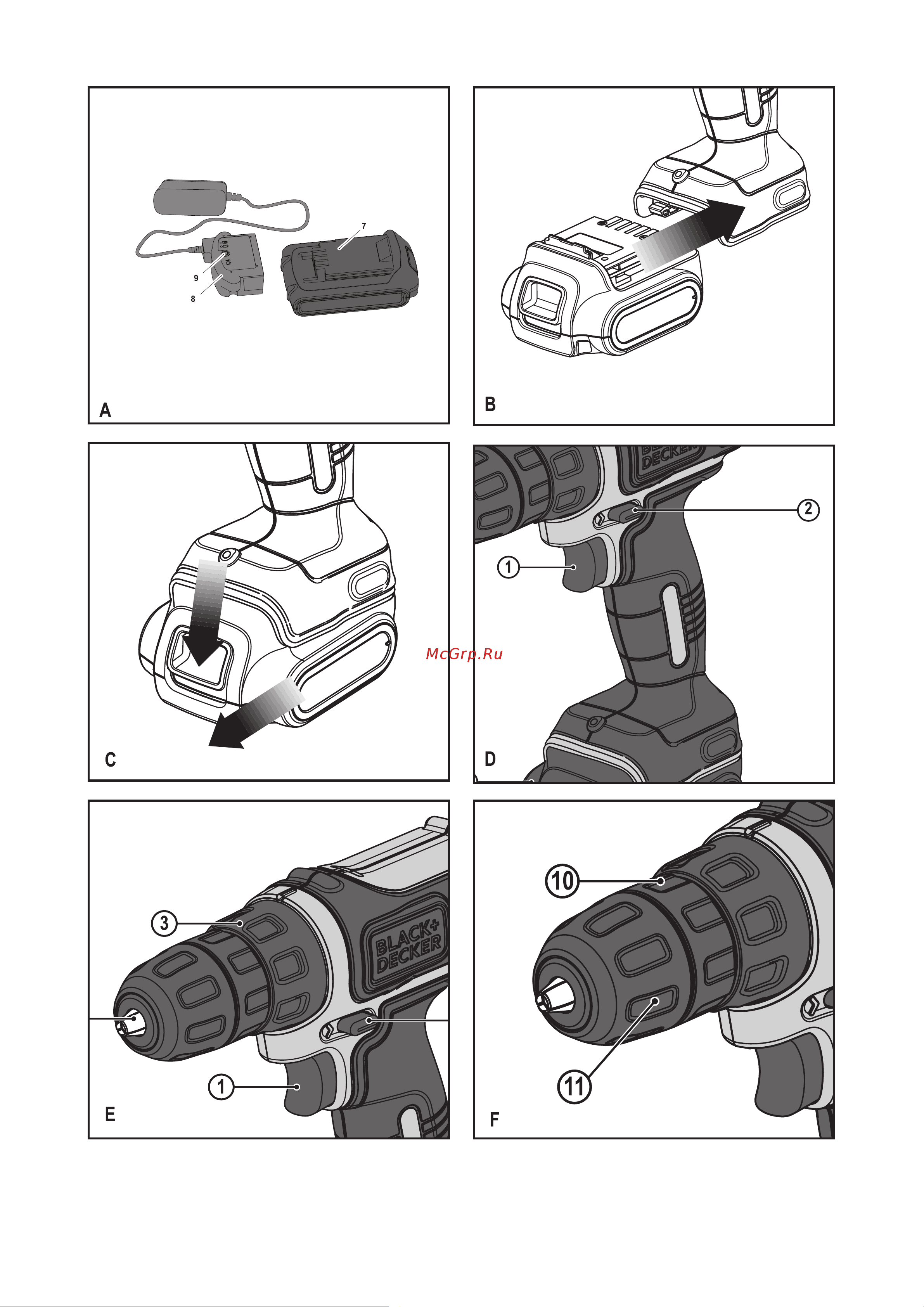 Black & Decker BDCDD12B-XK Инструкция по эксплуатации онлайн [2/16] 333641