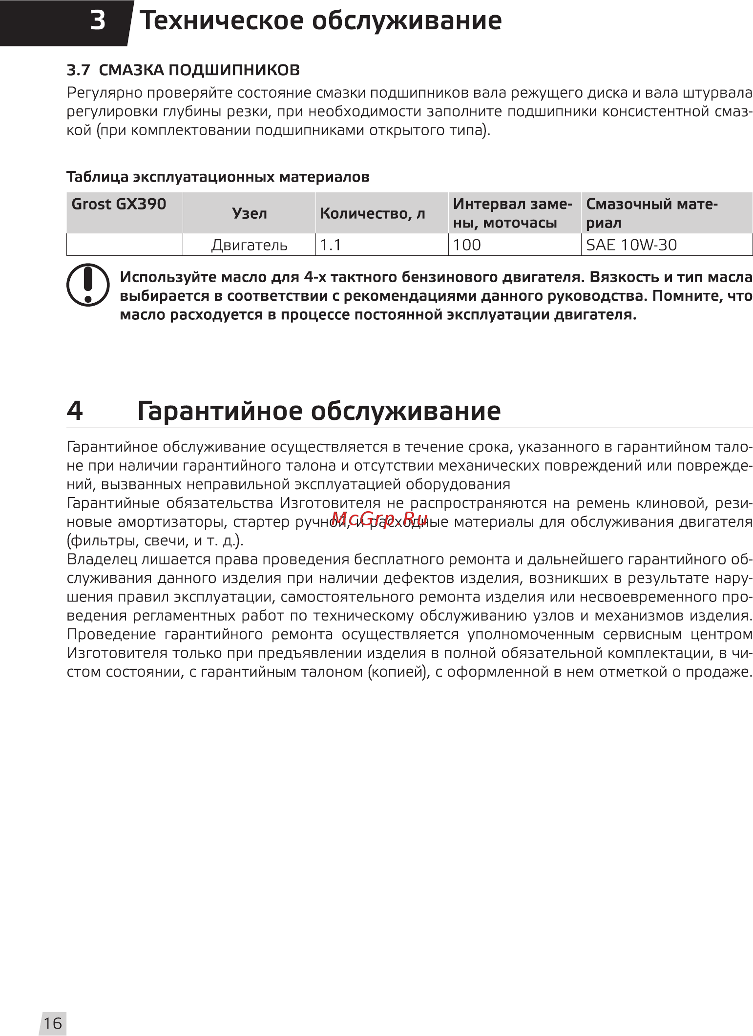 Grost FS500-HC [18/24] Гарантийное обслуживание