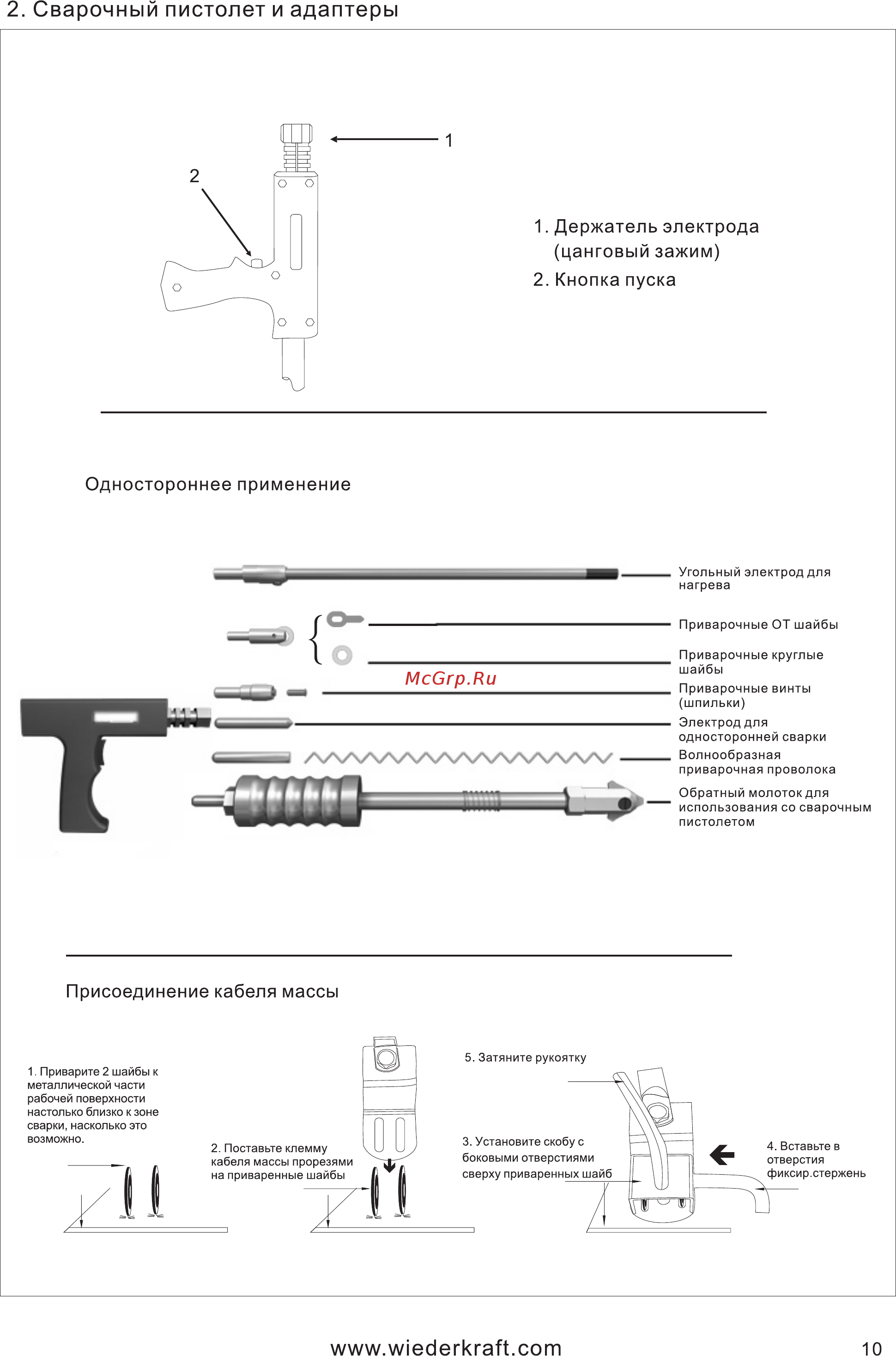 Wiederkraft WDK-9000 [12/22] Кнопка пуска