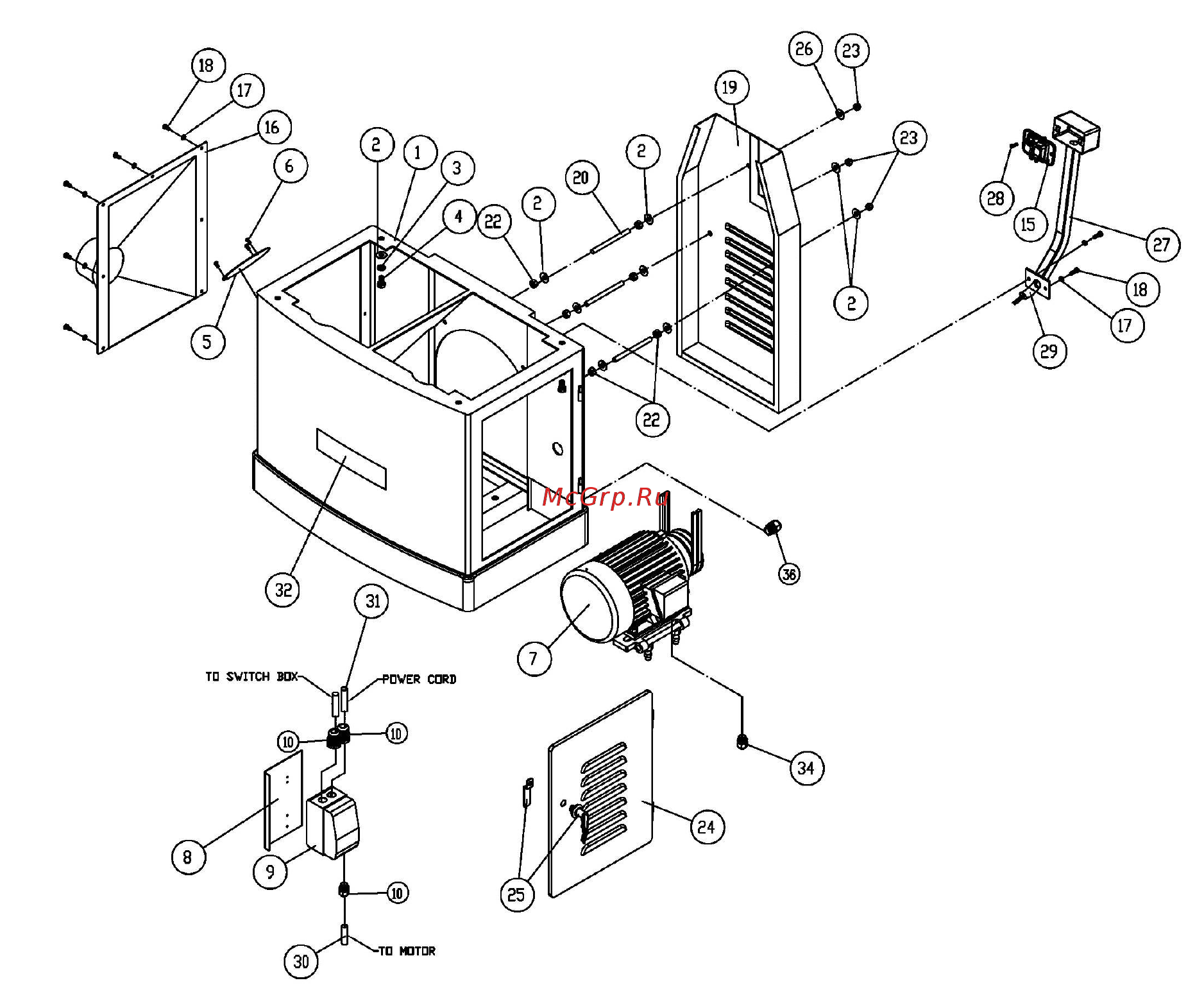 Jet 1285 1791249-RU [30/42] Stand assembly exploded view