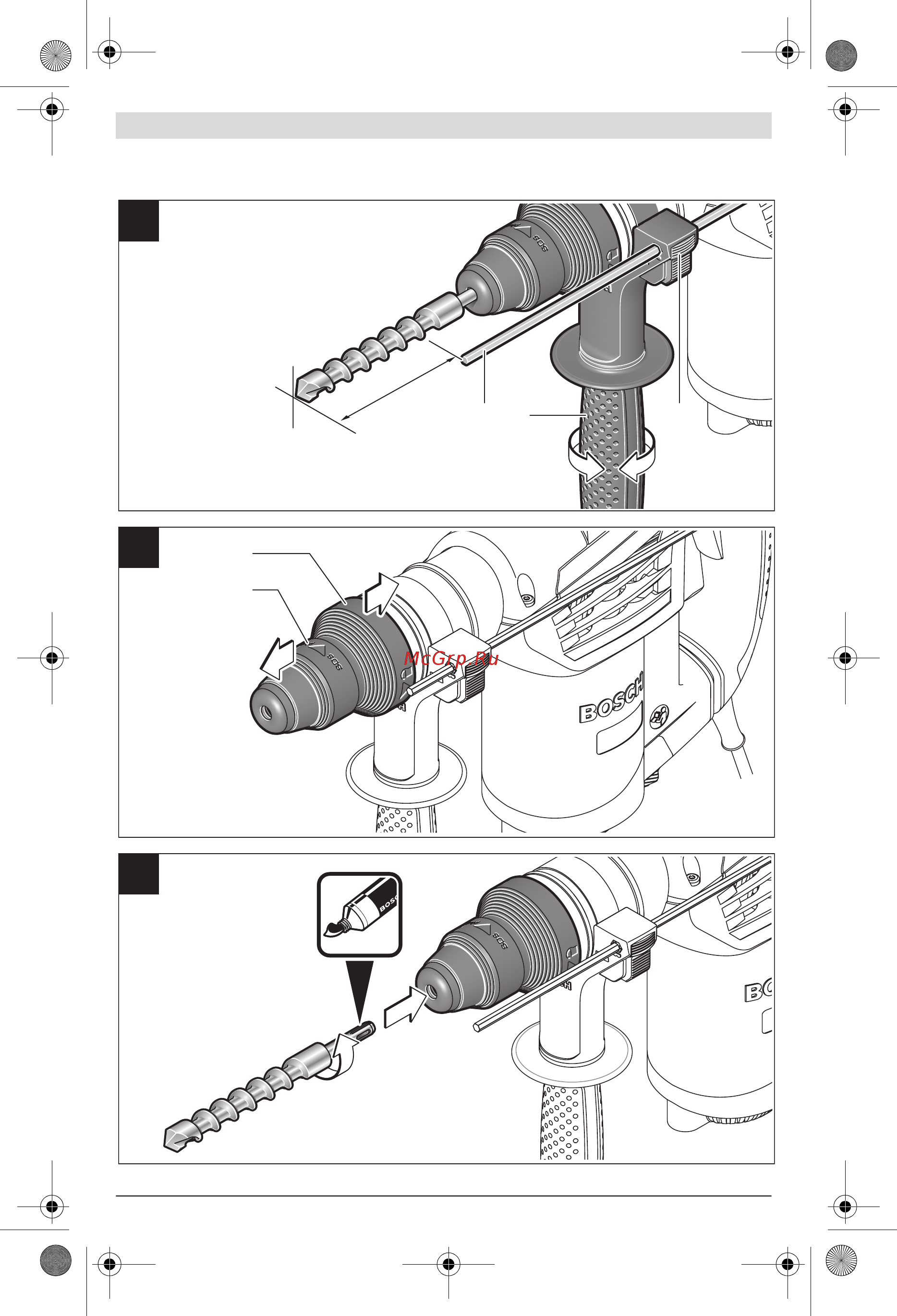 Bosch : перфоратор GBH 4-32 DFR + металлодетектор GMS 100 M 0615990DV8 Инструкция по эксплуатации онлайн [4/177] 824341