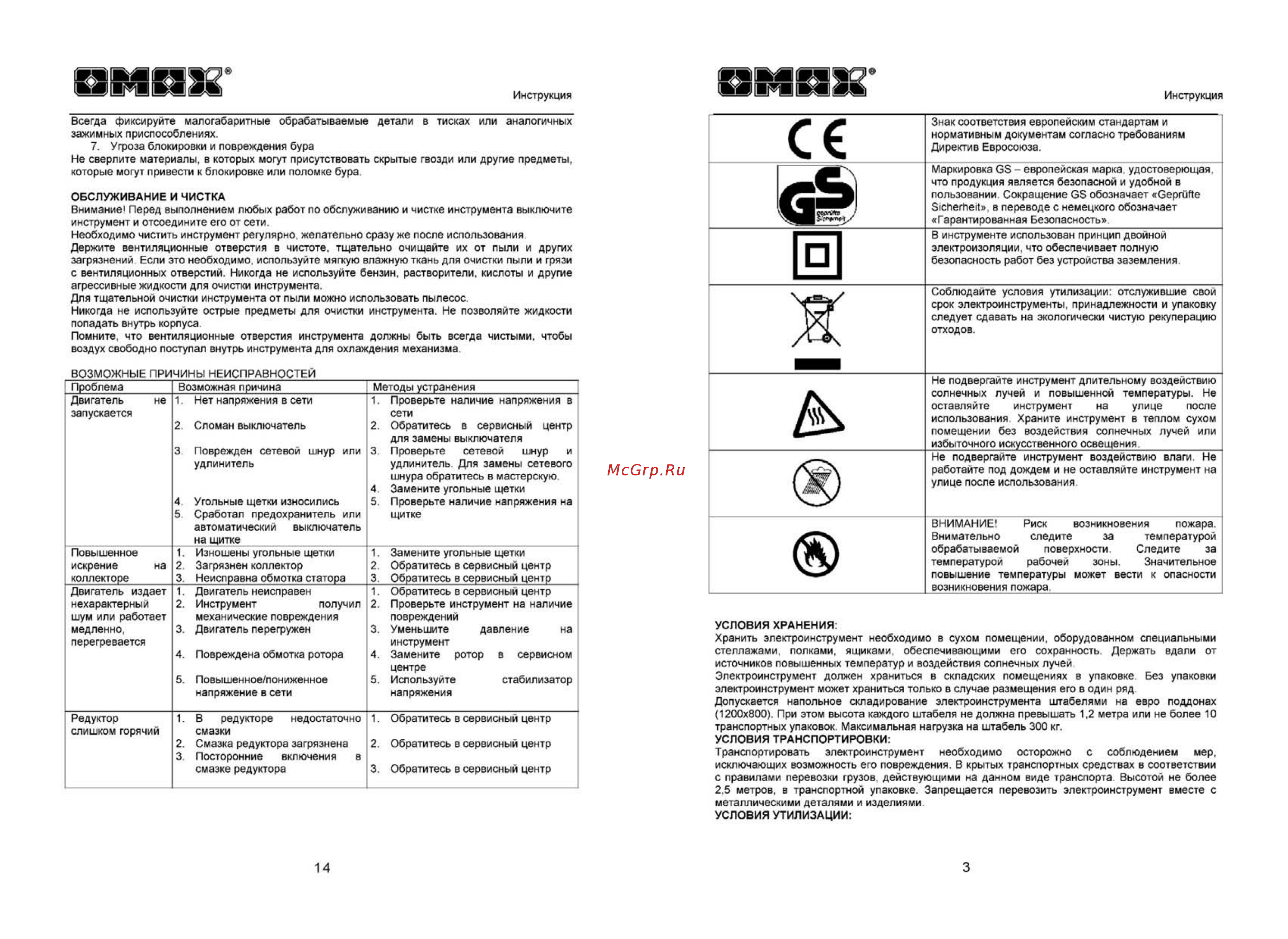 Omax 04614 Инструкция по эксплуатации онлайн [3/8] 328808