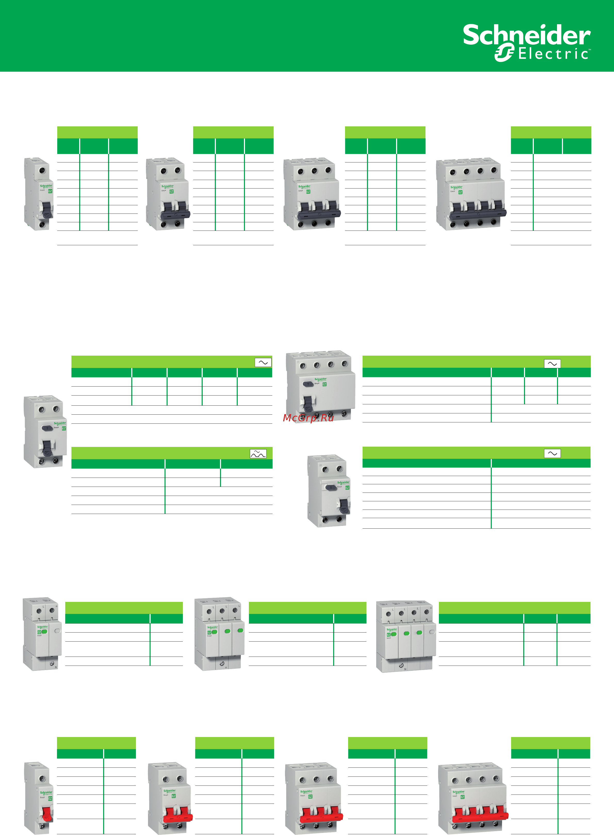 SCHNEIDER ELECTRIC EASY9 ВА 1П 10А C 4.5кА [4/11] Полюса