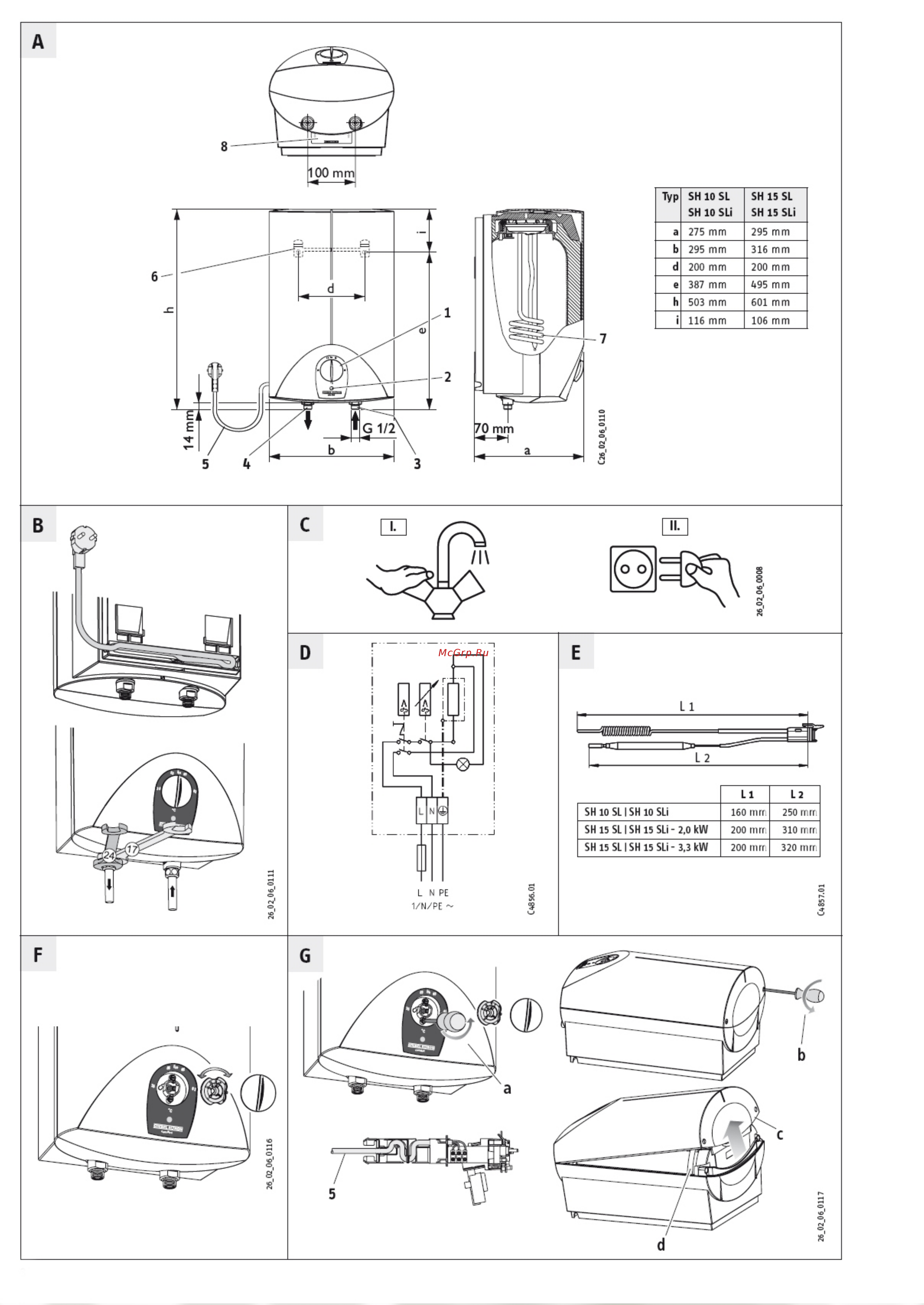 Stiebel Eltron SH 10 222181 Инструкция по эксплуатации онлайн [3/7] 328901
