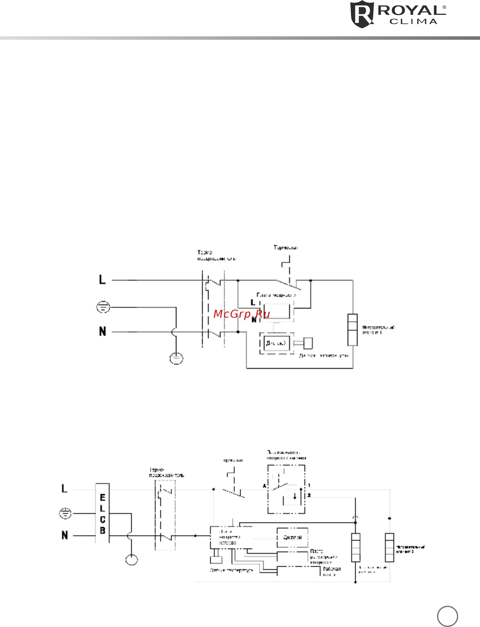 Royal Clima RWH-DIC50-FS DIAMANTE [21/24] Электрическая принципиальная схема