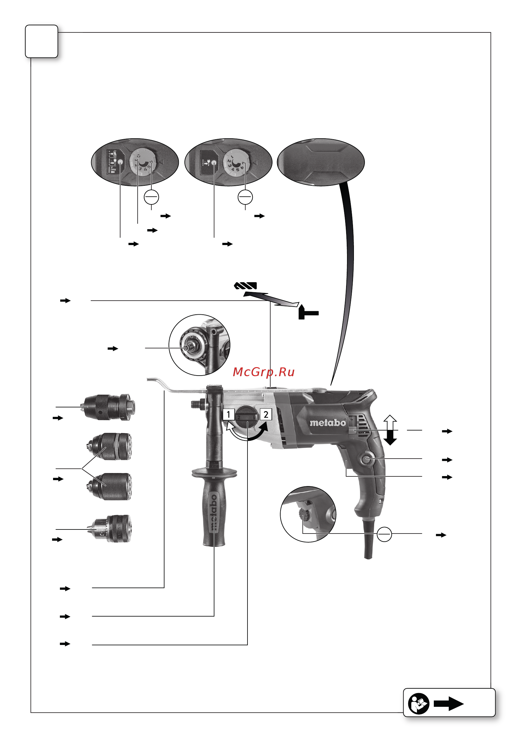 Metabo SBE 850-2 (600782510) Инструкция по эксплуатации онлайн [2/68] 503563