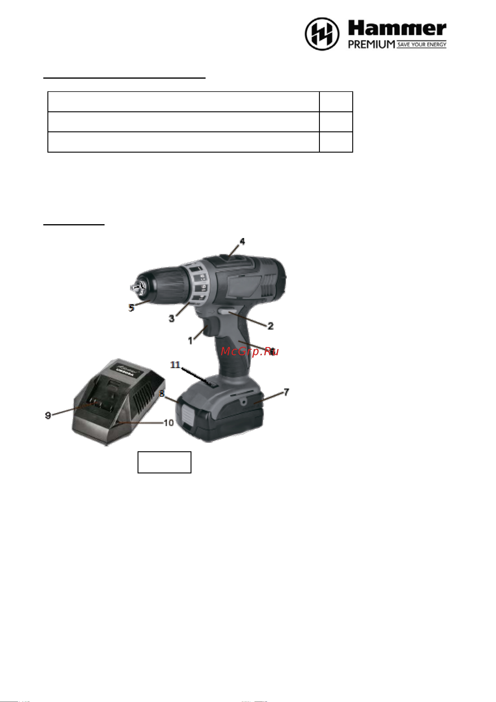 Hammer ACD145Li 2.0 PREMIUM (2 акк) Инструкция по эксплуатации онлайн [3/17] 667968