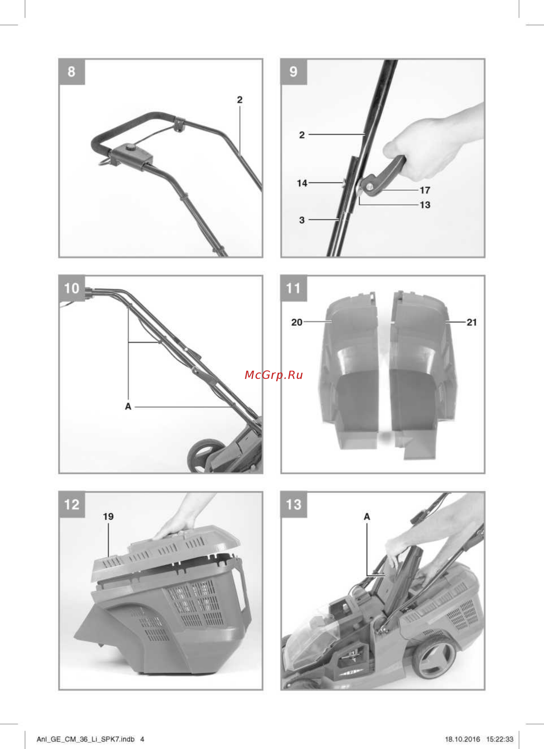 Einhell GE-CM 36 Li M Kit Инструкция по эксплуатации онлайн [4/19] 329279