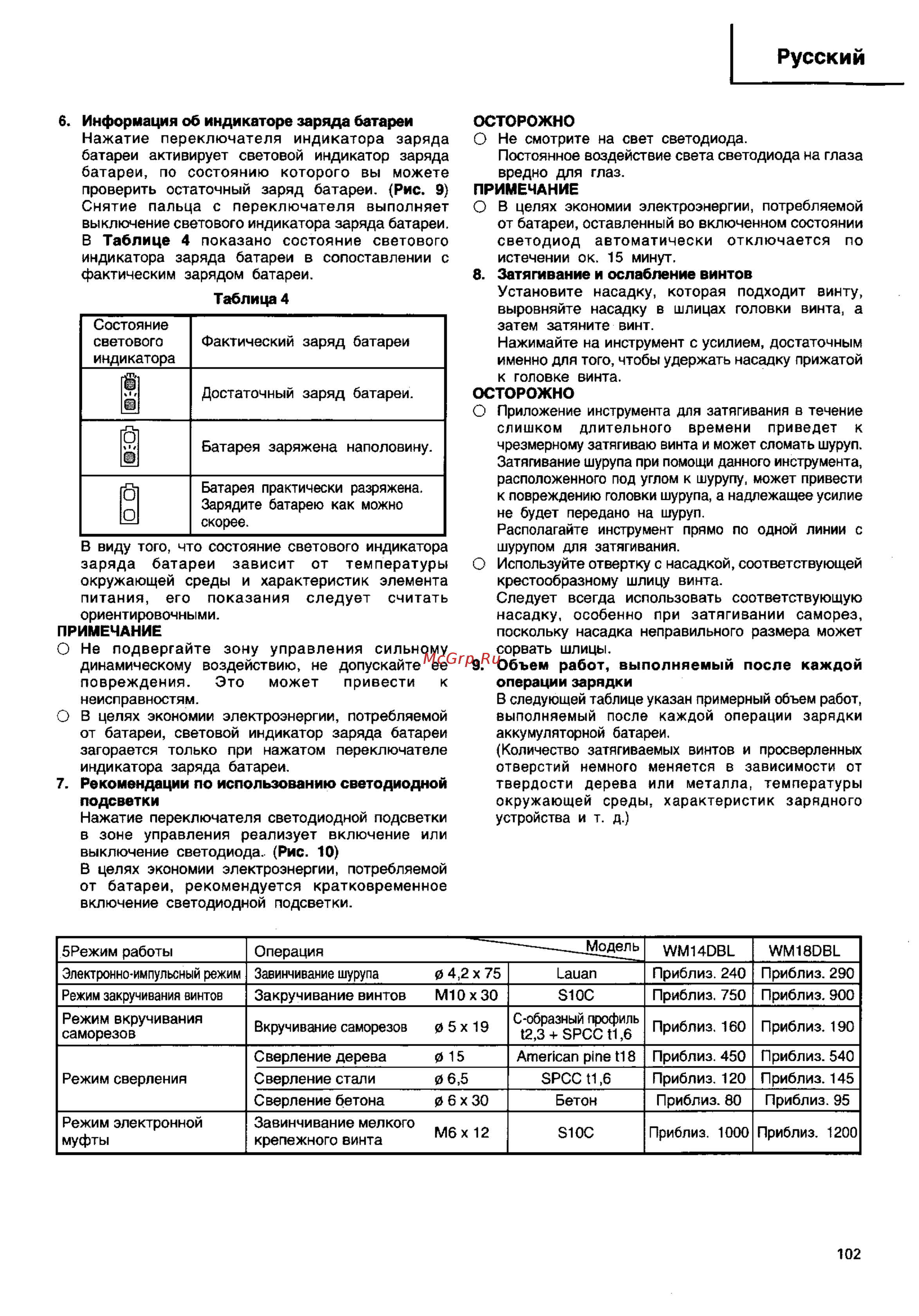 Hitachi WM18DBL LiION [10/20] Русский