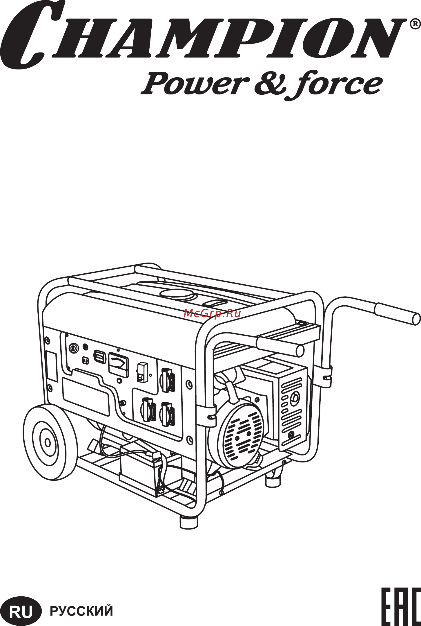 Champion GG6500EBS Инструкция по эксплуатации онлайн