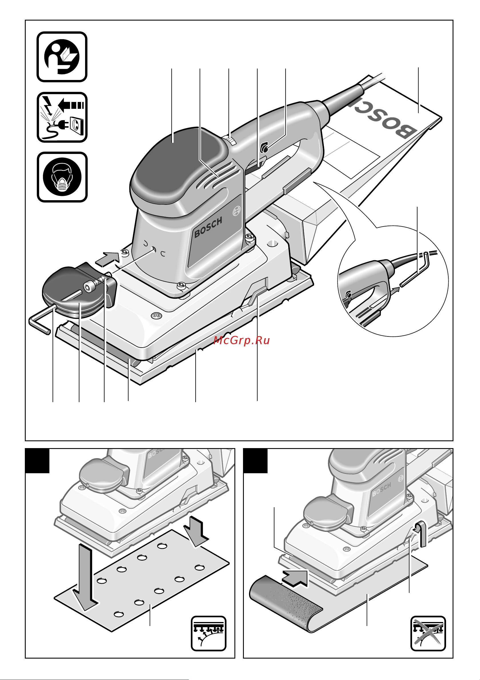 Bosch GSS 280 AE L-BOXX (060129366A) Инструкция по эксплуатации онлайн [2/9] 662604