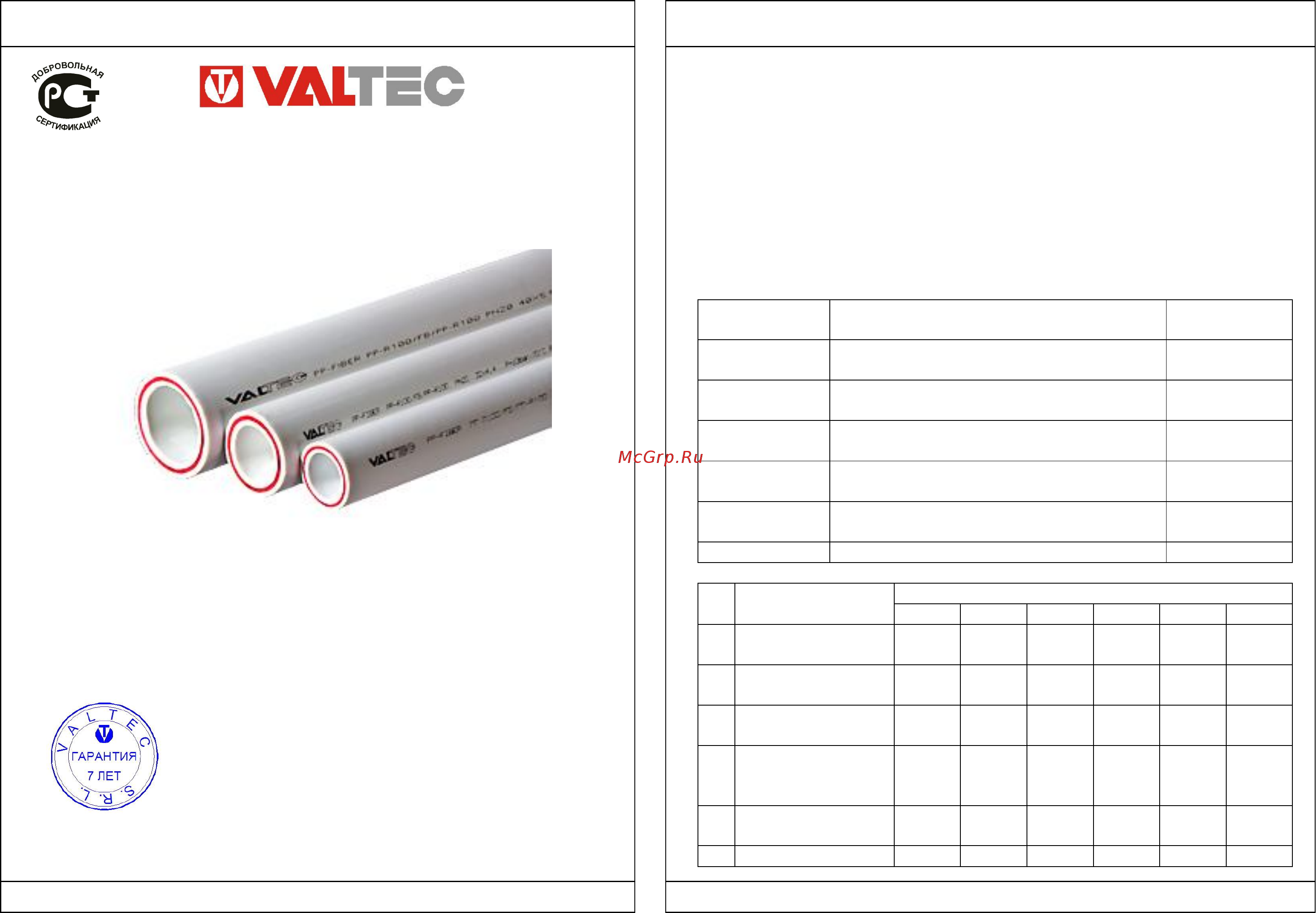 Valtec vtp.700.FB20.20 Инструкция по эксплуатации онлайн