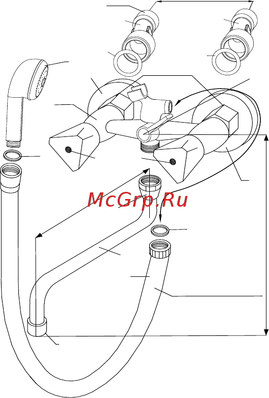 VARION ARMATUREN 1012182 [8/8] Комплектность смесителя