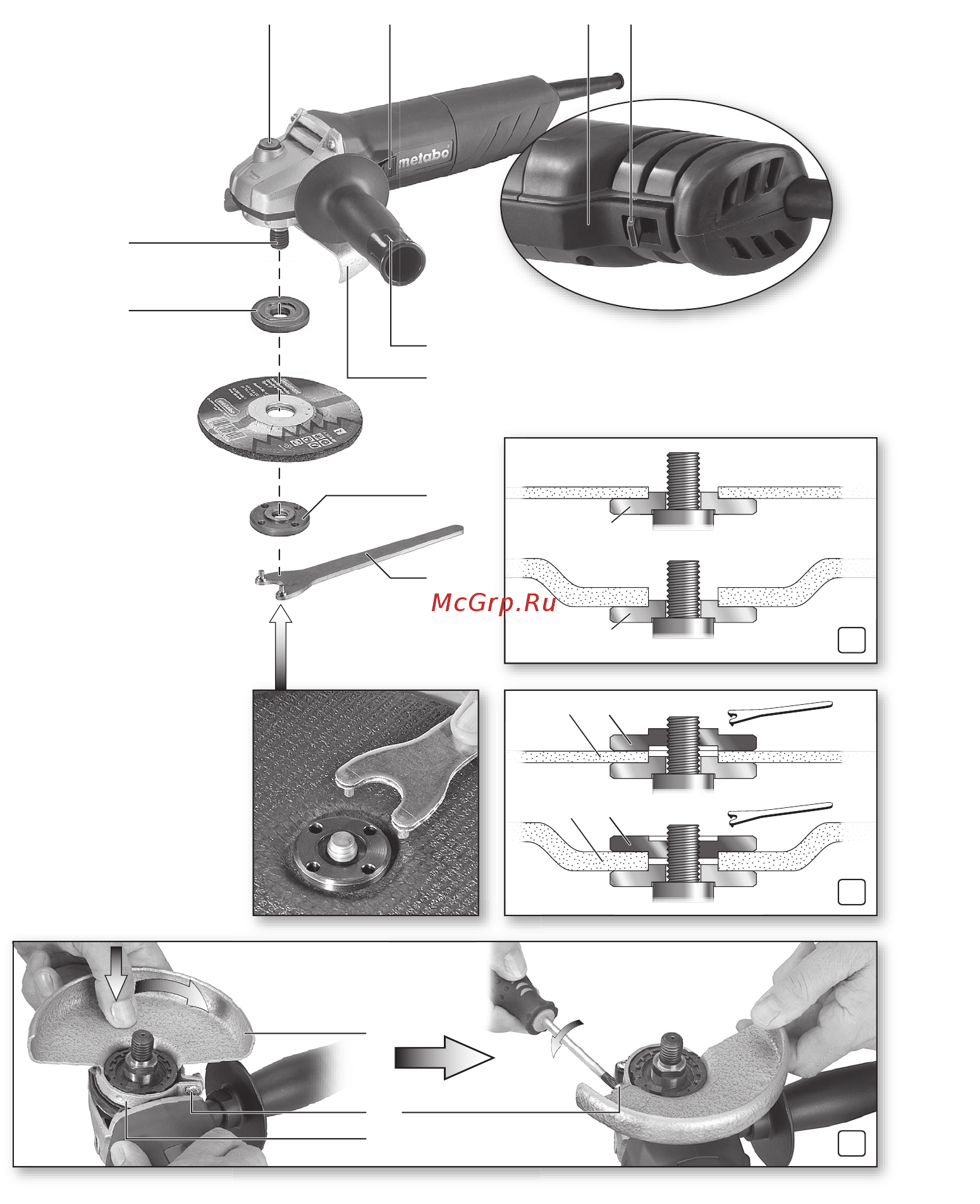 Metabo W 750-125 (601231010) Инструкция по эксплуатации онлайн [2/108] 330002