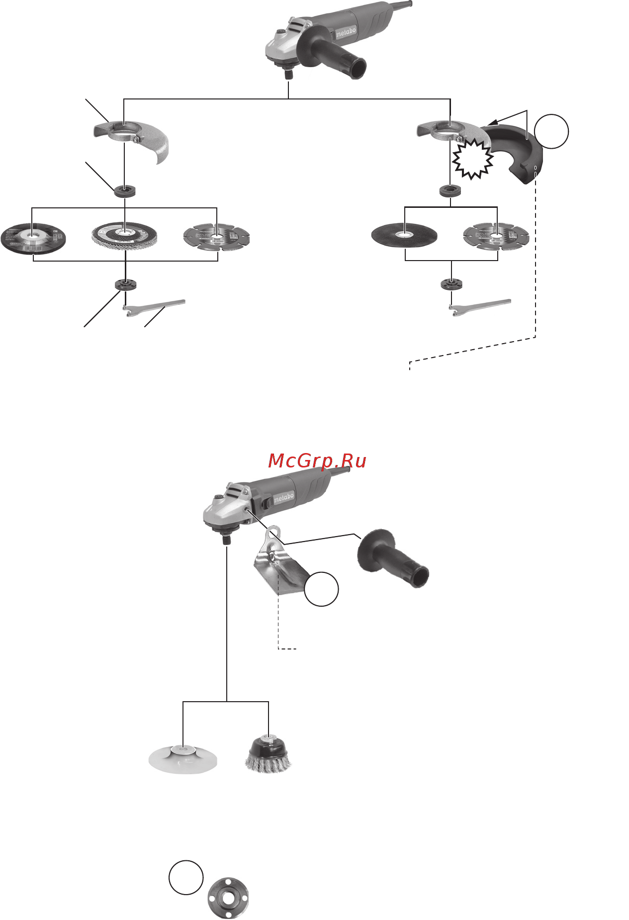 Metabo W 750-125 (601231010) Инструкция по эксплуатации онлайн [4/108] 330002