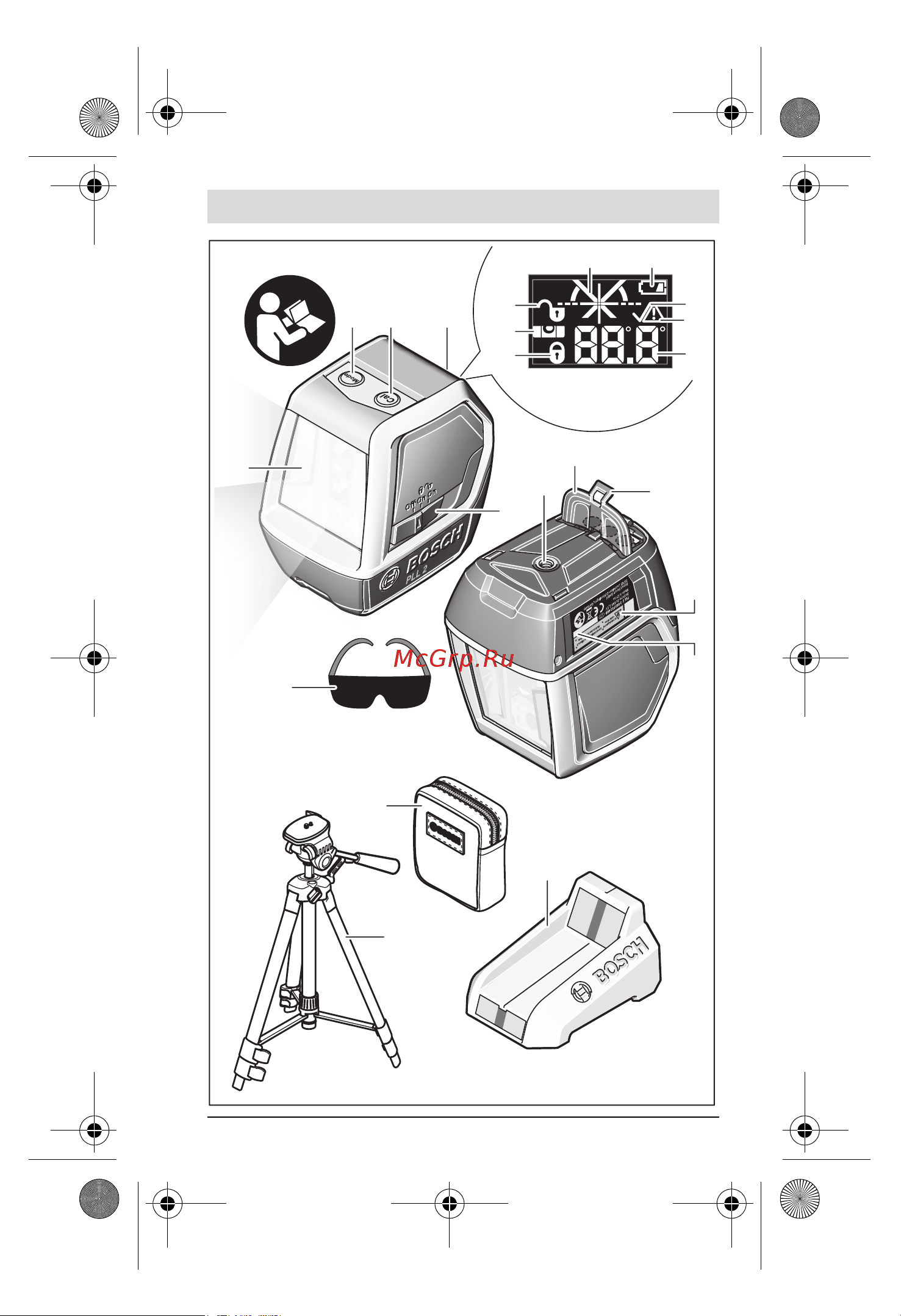 Bosch PLL 2 Set (0.603.663.401) + Детектор PMD7 Инструкция по эксплуатации онлайн [3/193] 330213