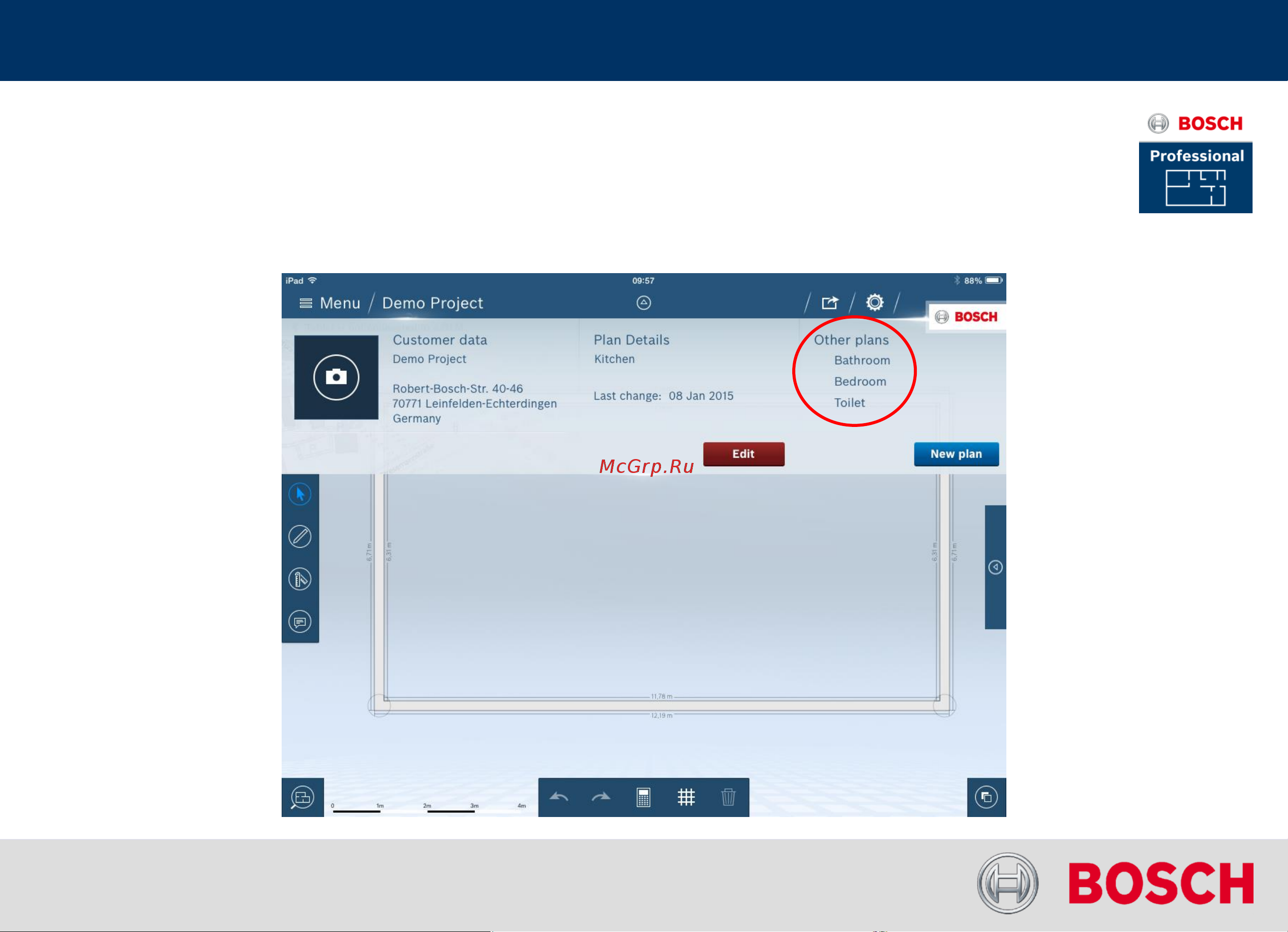 Bosch Дальномер GLM 50C (0601072C00) +Мышь Logitech M280 [21/30] Glm floor plan app